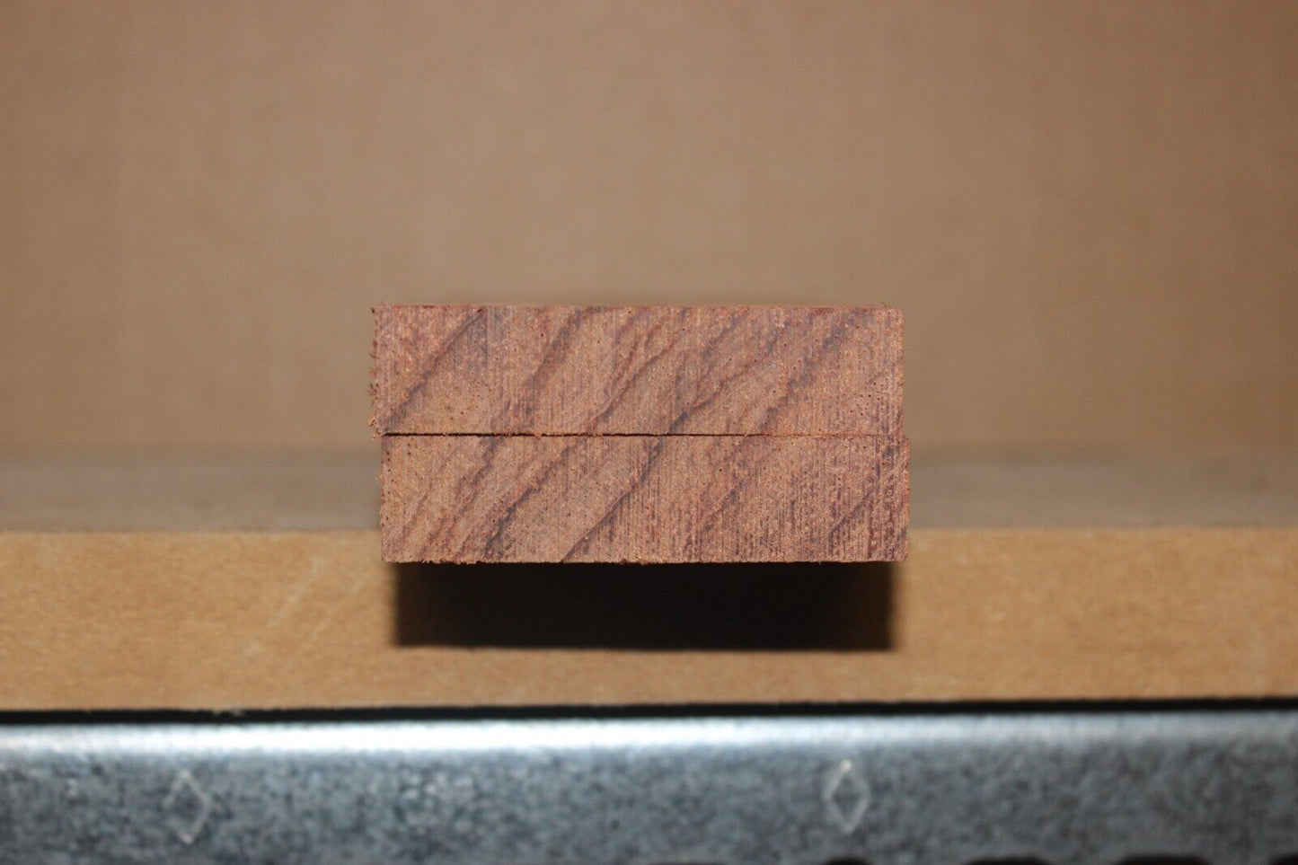 Bubinga knife scale, gun grip. 6 X 2 X 7/16"
