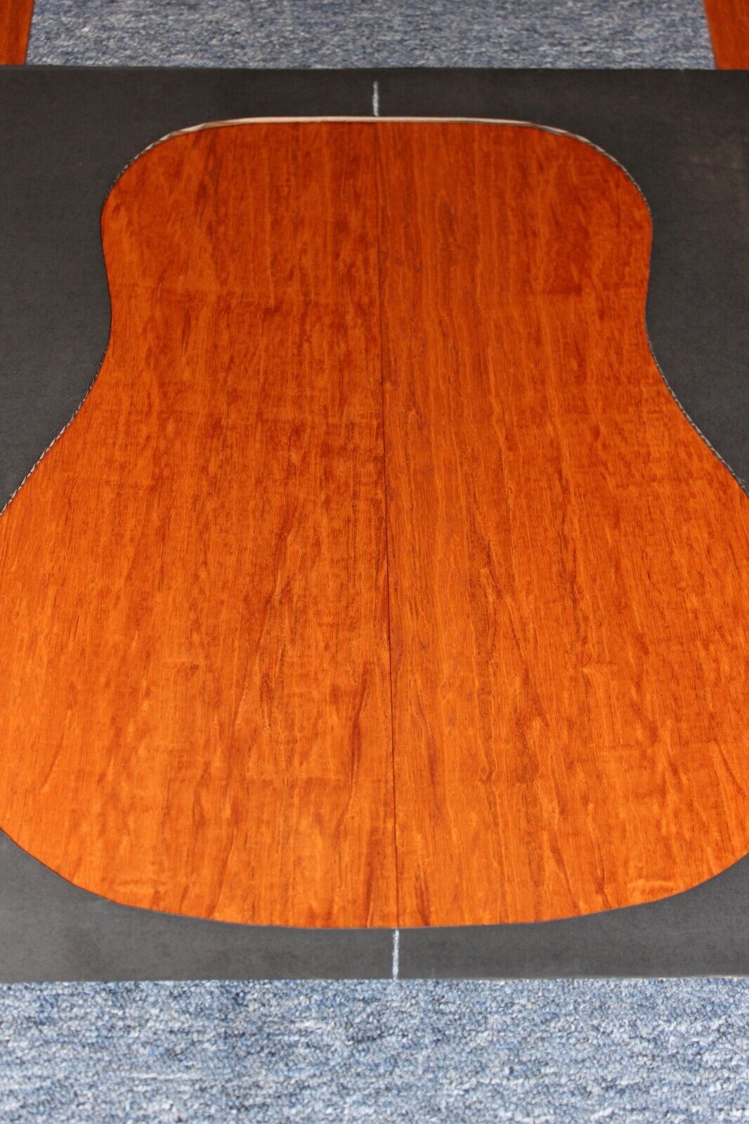Figured genuine mahogany guitar back and side set.