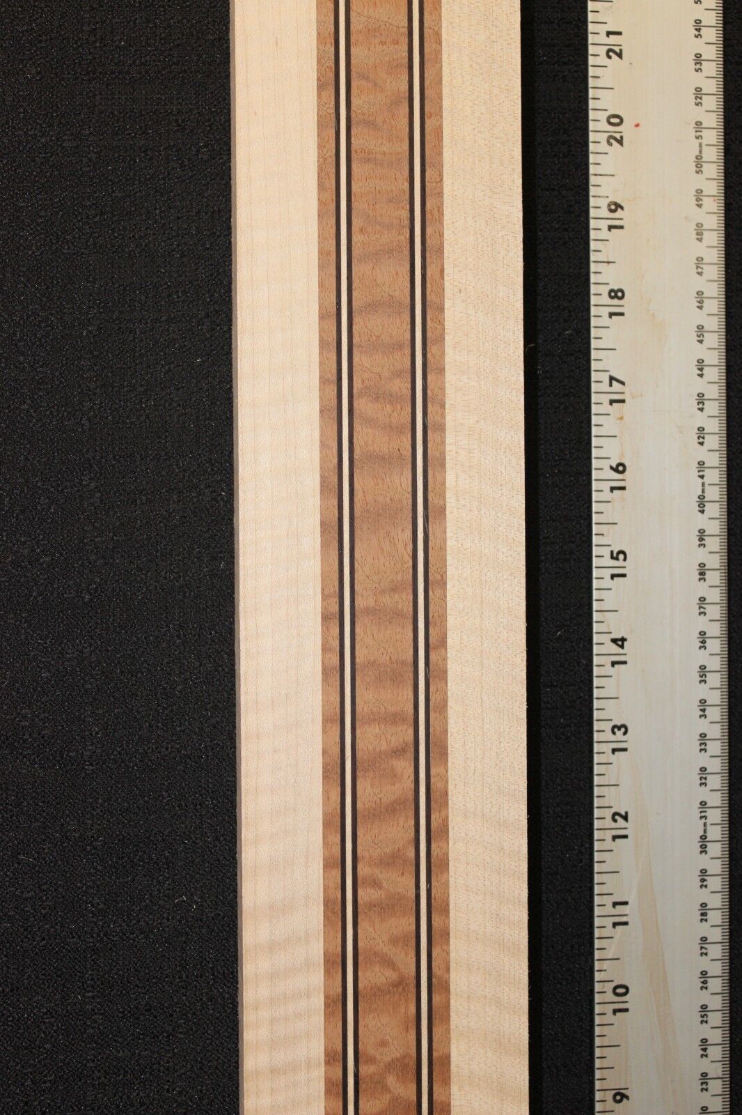 Quilted sapele, flame maple and wenge laminated guitar neck blank. AMAZING!!!