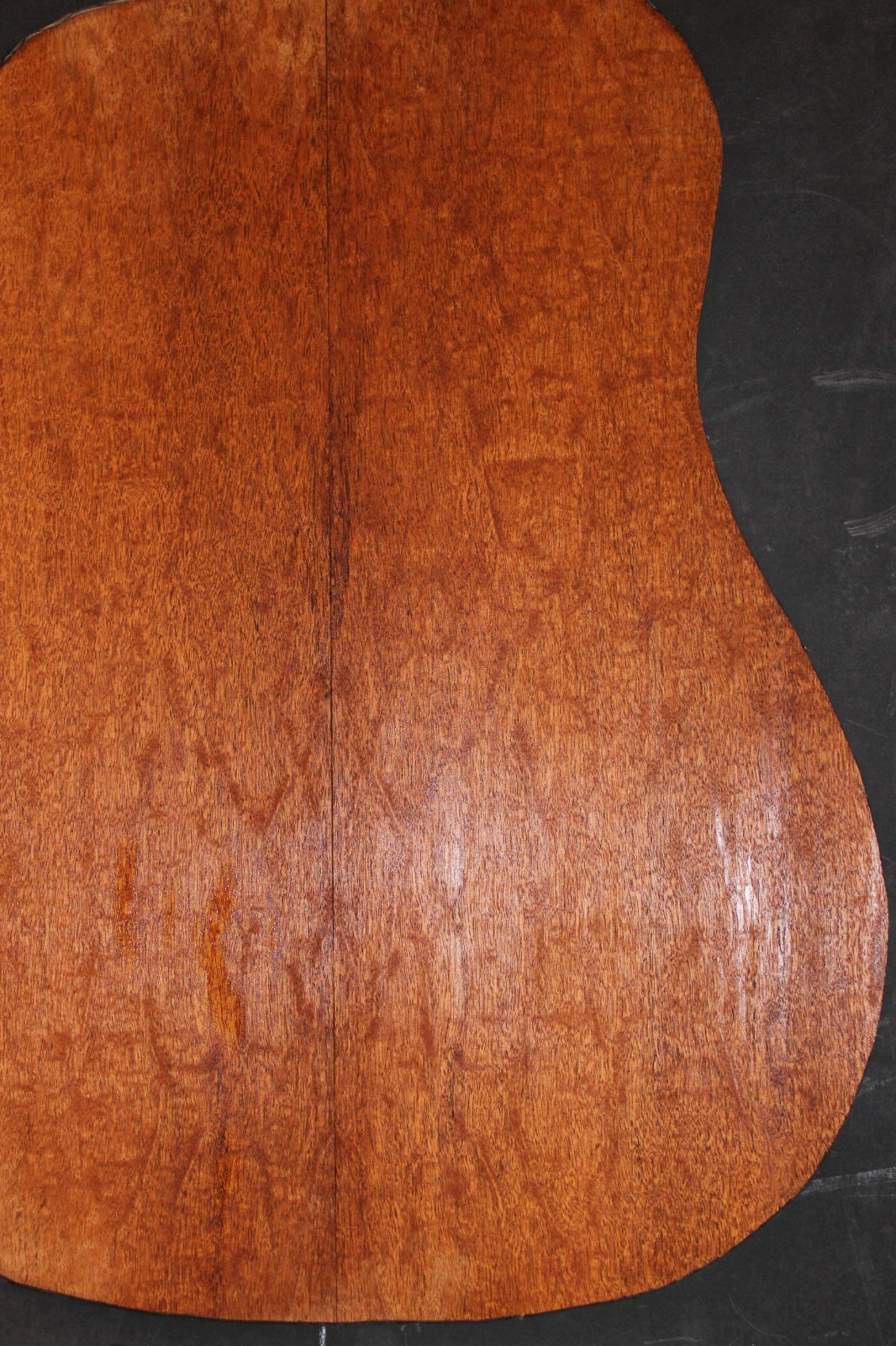 Figured genuine mahogany guitar back and side set.