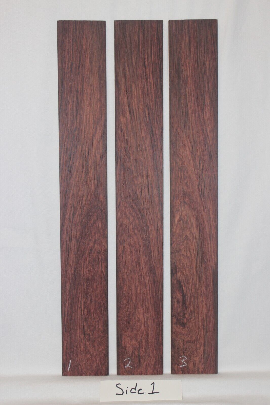 Madagascar rosewood guitar fingerboard blank. Wild color and grain.