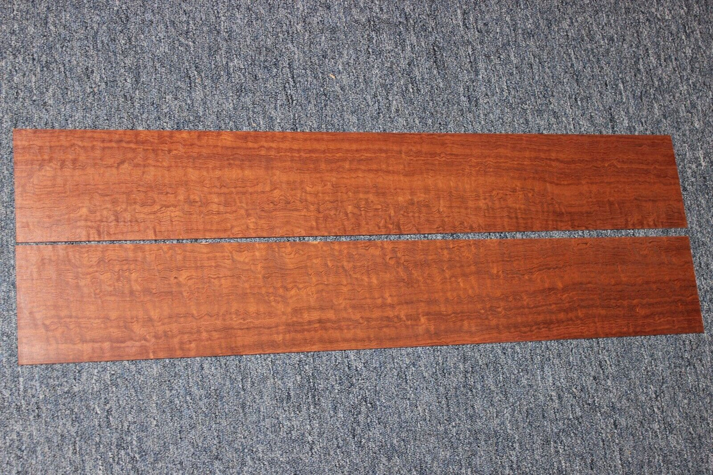 Figured bubinga dreadnought acoustic guitar back & side set.