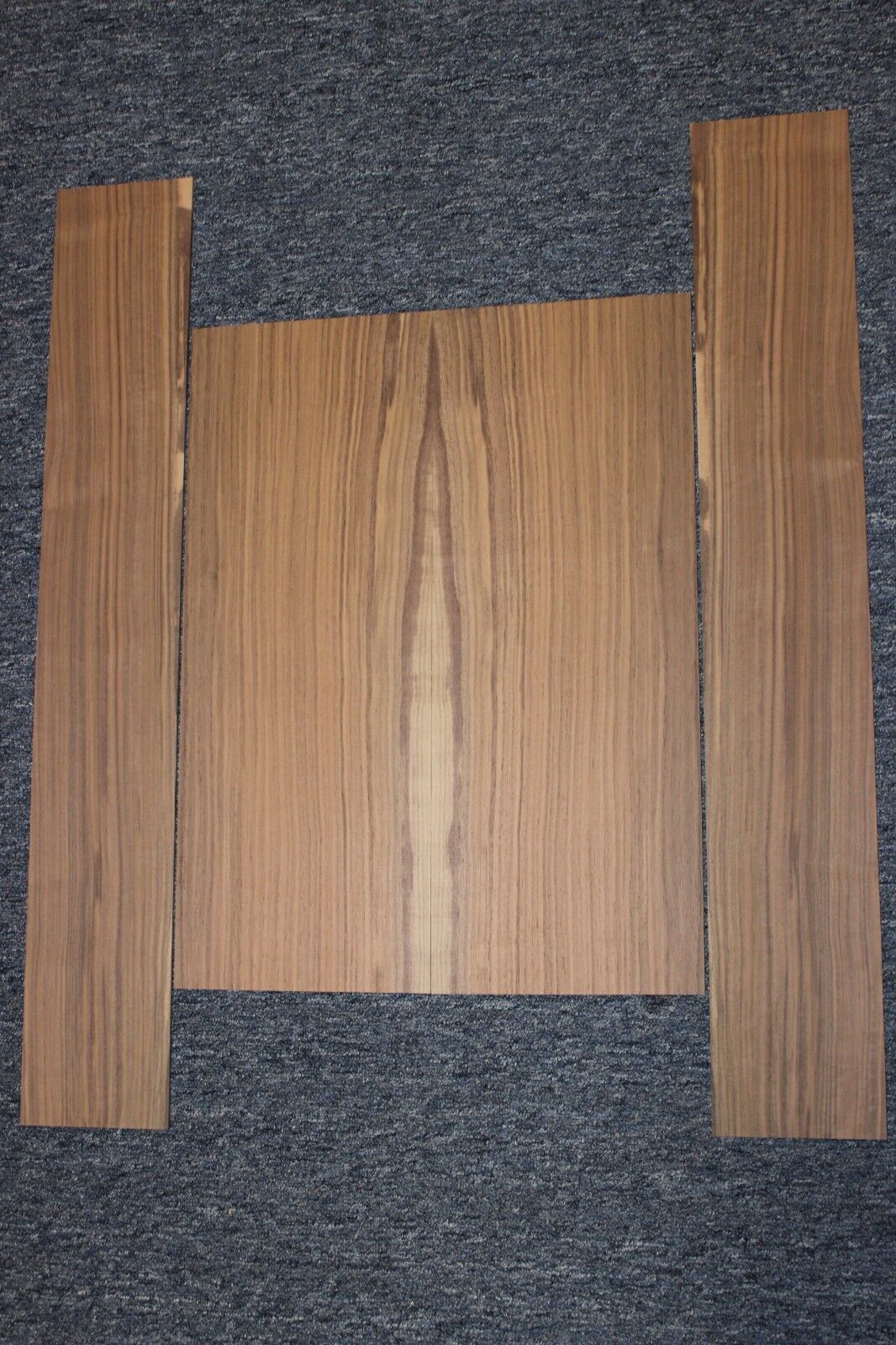Black walnut dreadnought size guitar back and side set.