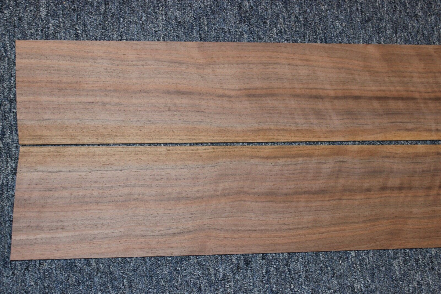 Flame figured black walnut dreadnought size guitar back and side set.