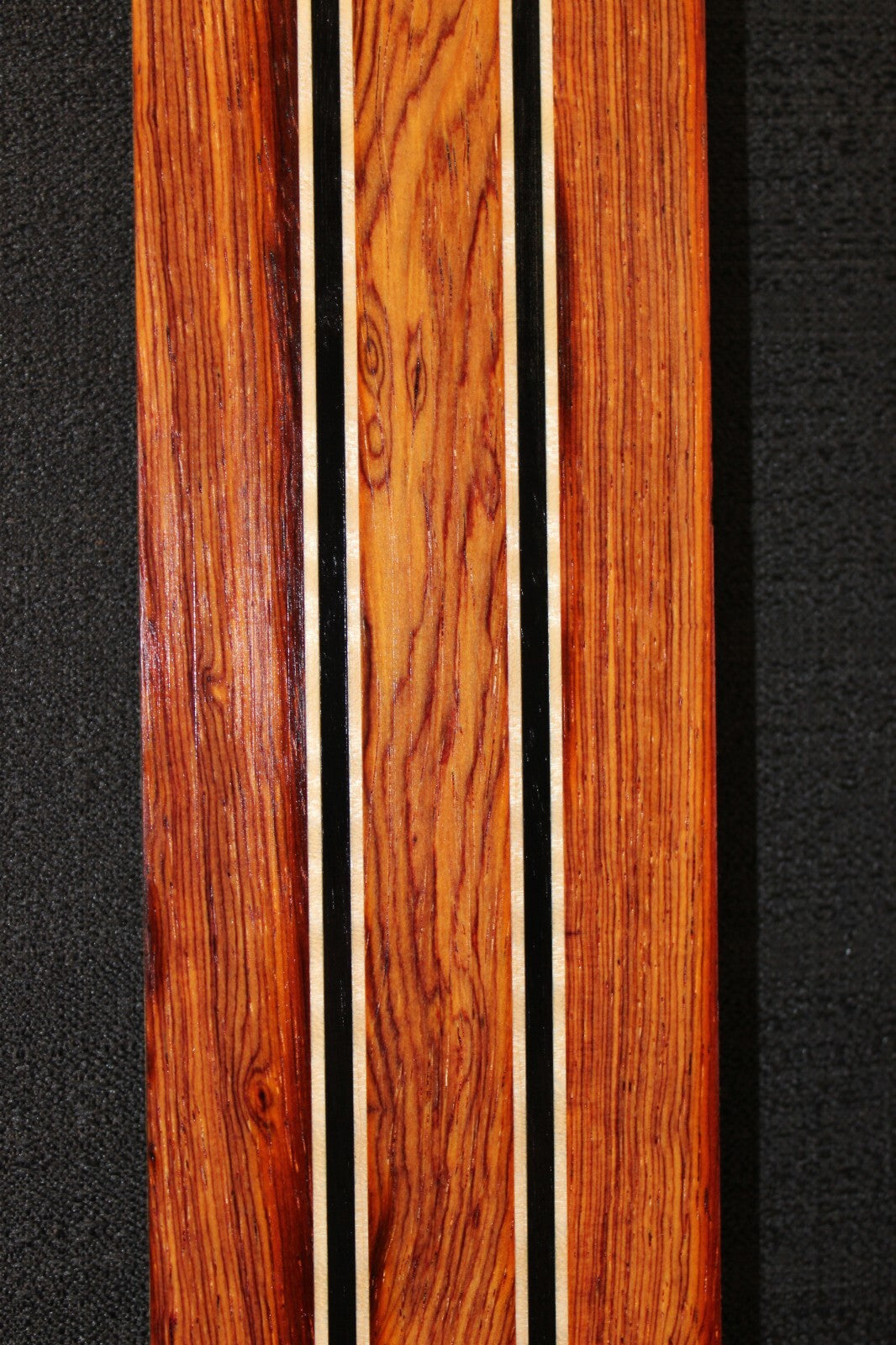 Cocobolo, flame maple and ebony laminated guitar neck blank. WOW!!!