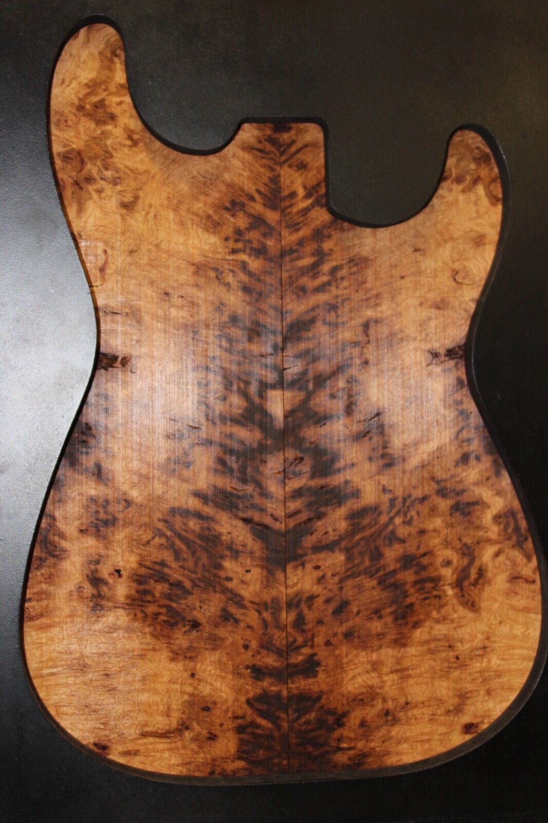 Smoked Scottish oak burl book matched guitar top. Personal stash piece.