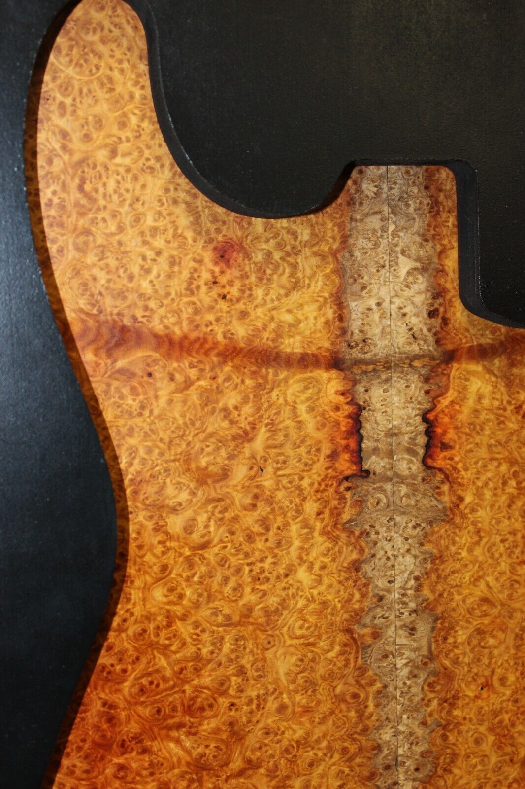 Amboyna burl book matched guitar top. Personal stash, stunning set.
