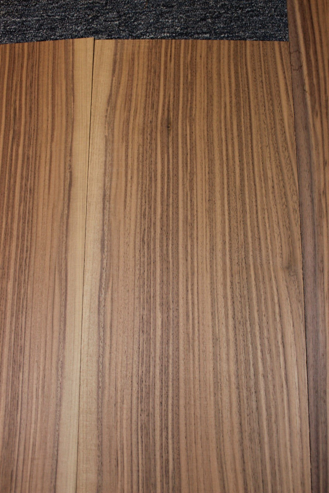 Second grade black walnut dreadnought size guitar back and side set.