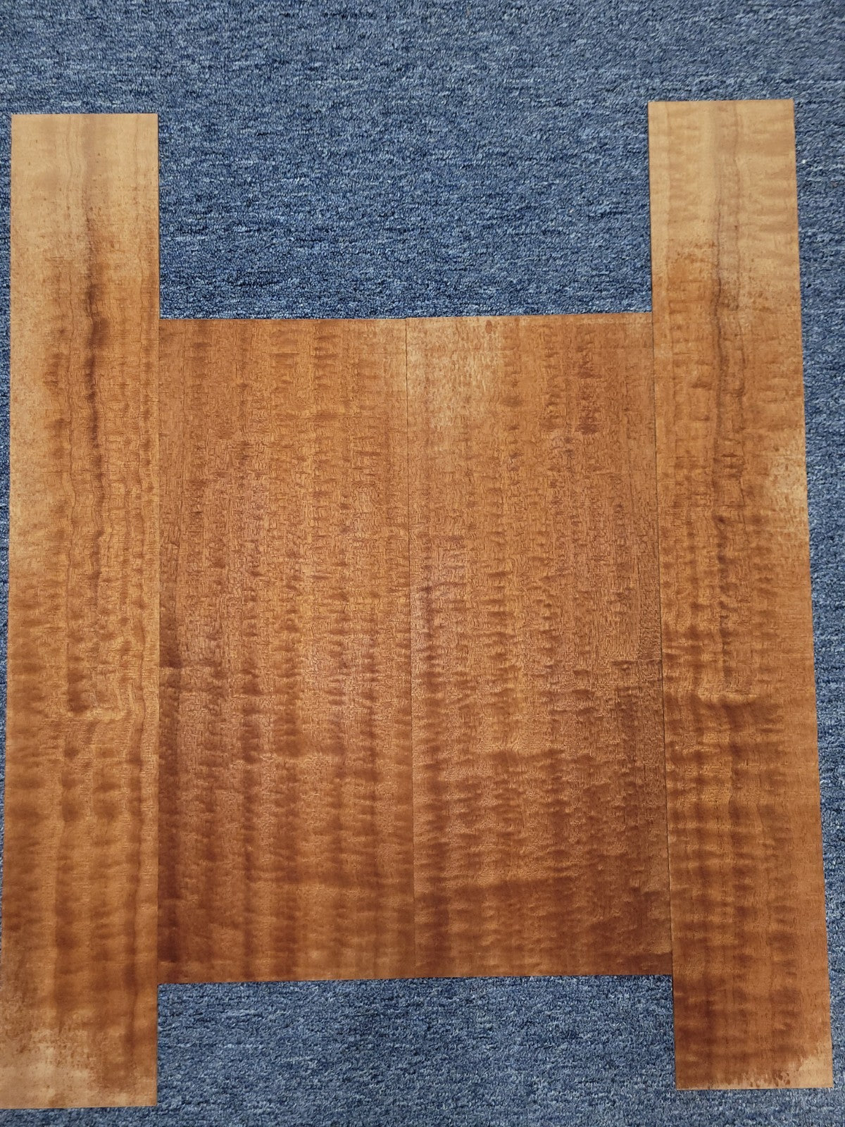 Figured sapele mahogany dreadnought back and side set.