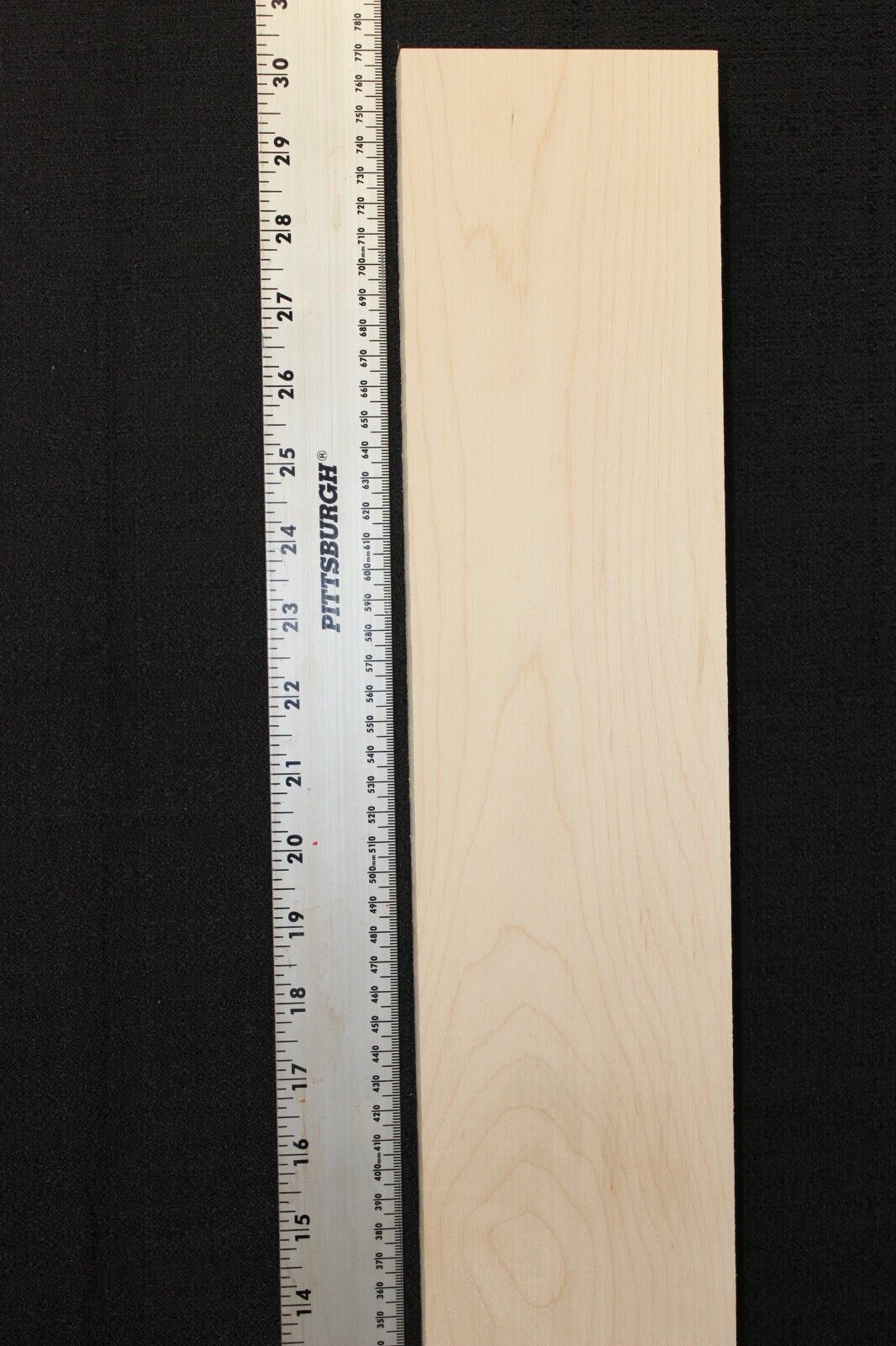 Hard / rock maple flat sawn guitar neck blank. 30 X 4 X 0.96" select grade.