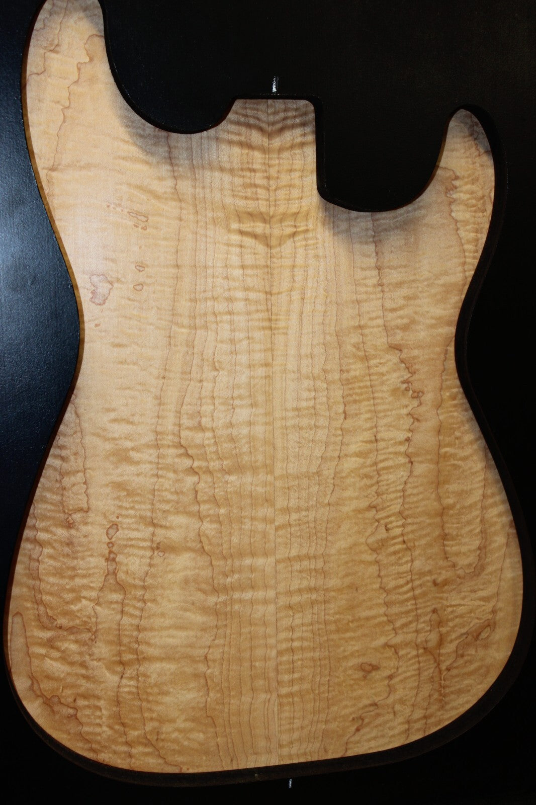 Hard curly maple book matched guitar top. 0.38" thick