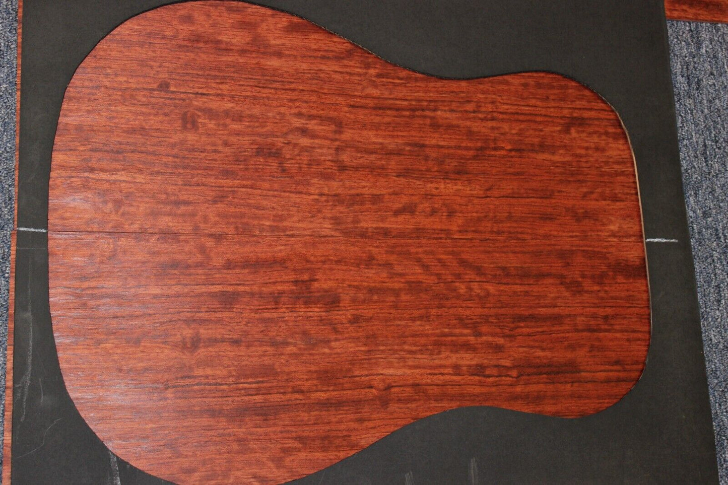 Figured bubinga dreadnought acoustic guitar back & side set. Fantastic color.