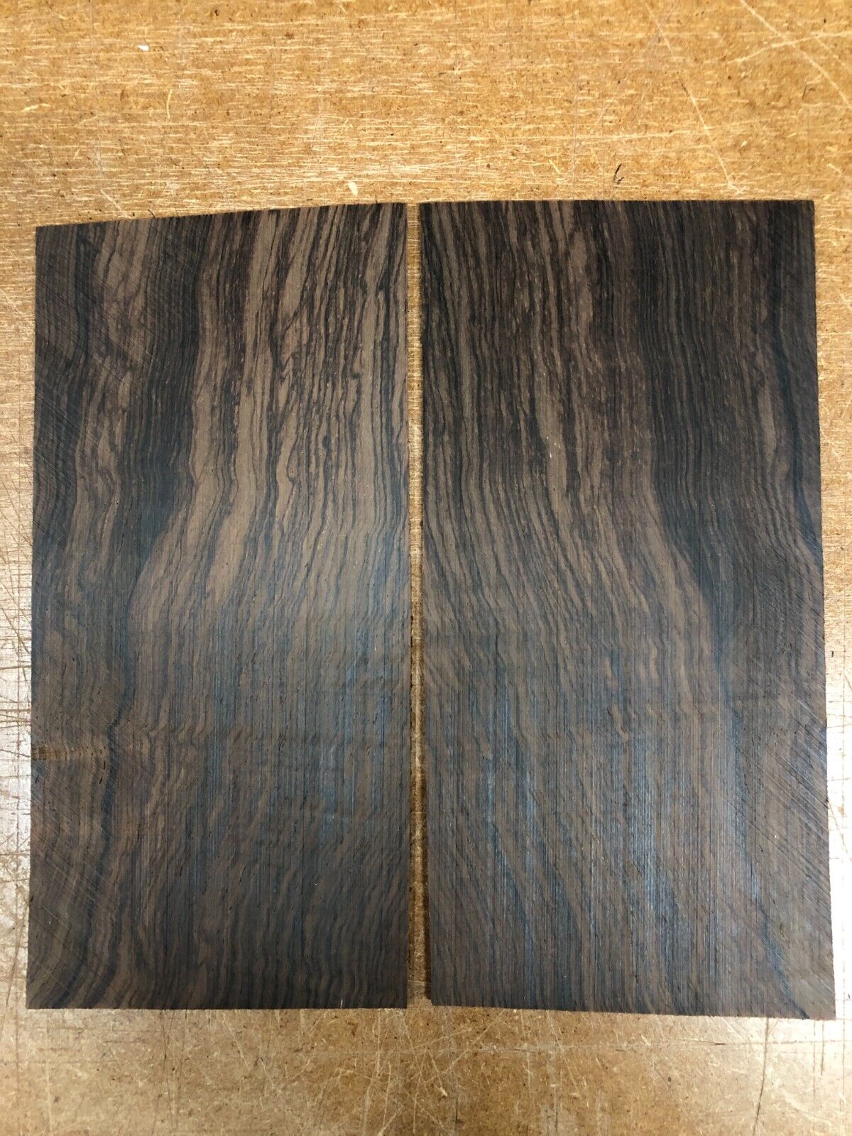 Rosewood head stock veneers. 8 X 4 X 0.111" Book matched set, highly figured