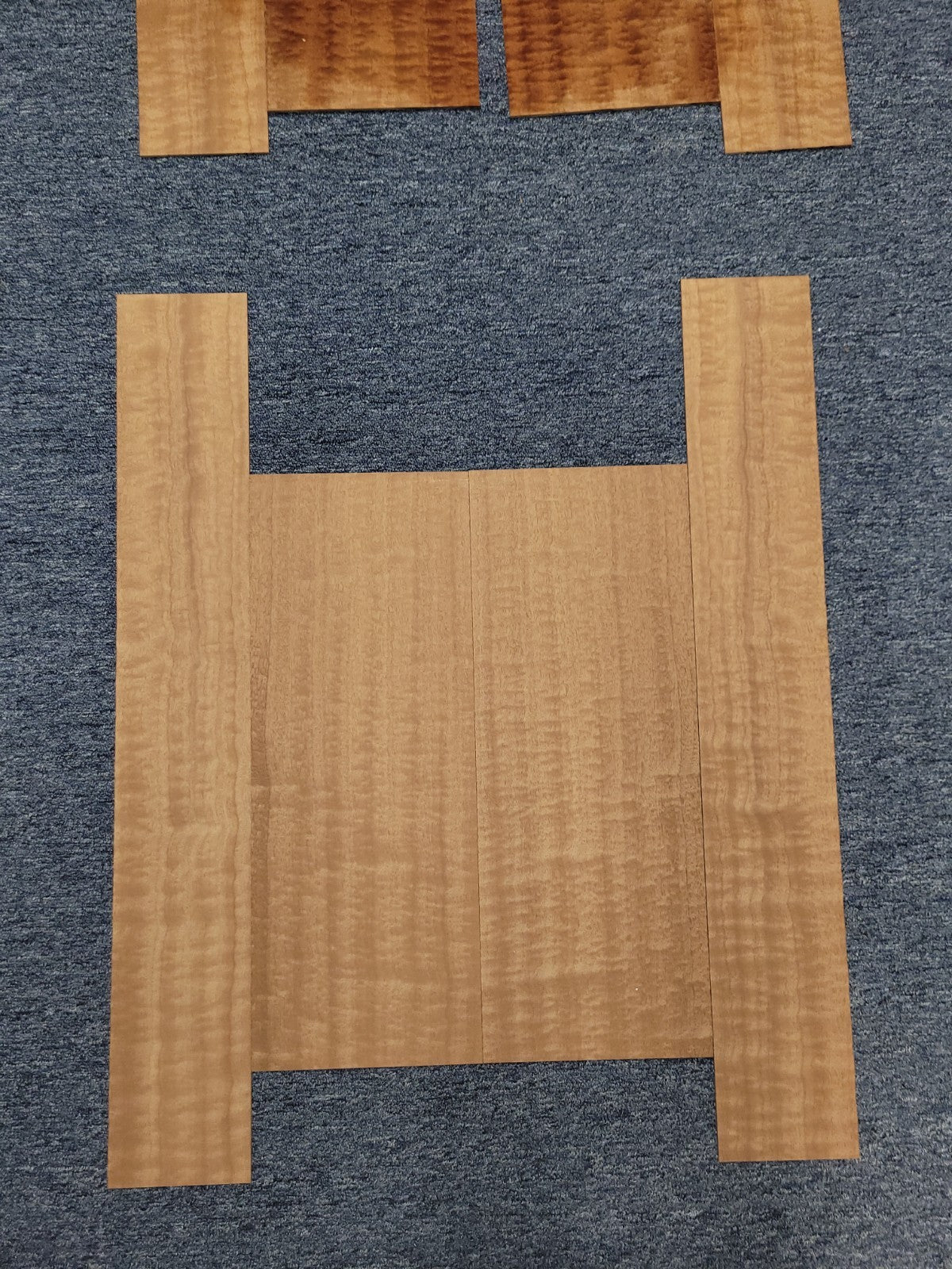 Figured sapele mahogany dreadnought back and side set.