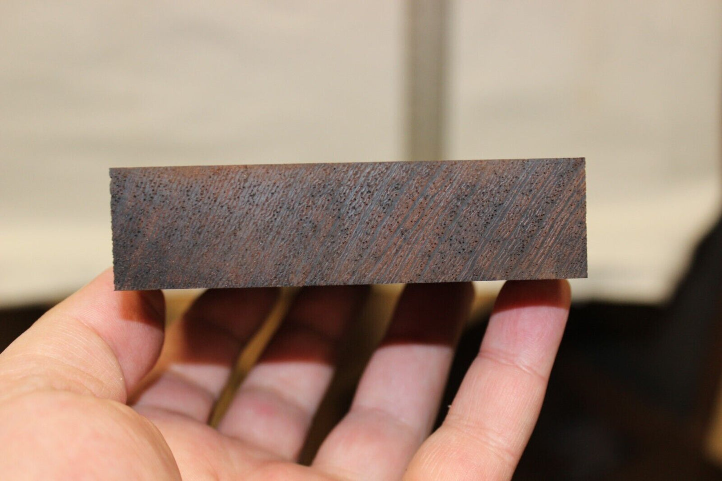 Wenge guitar neck blank. Nice straight vertical grain.