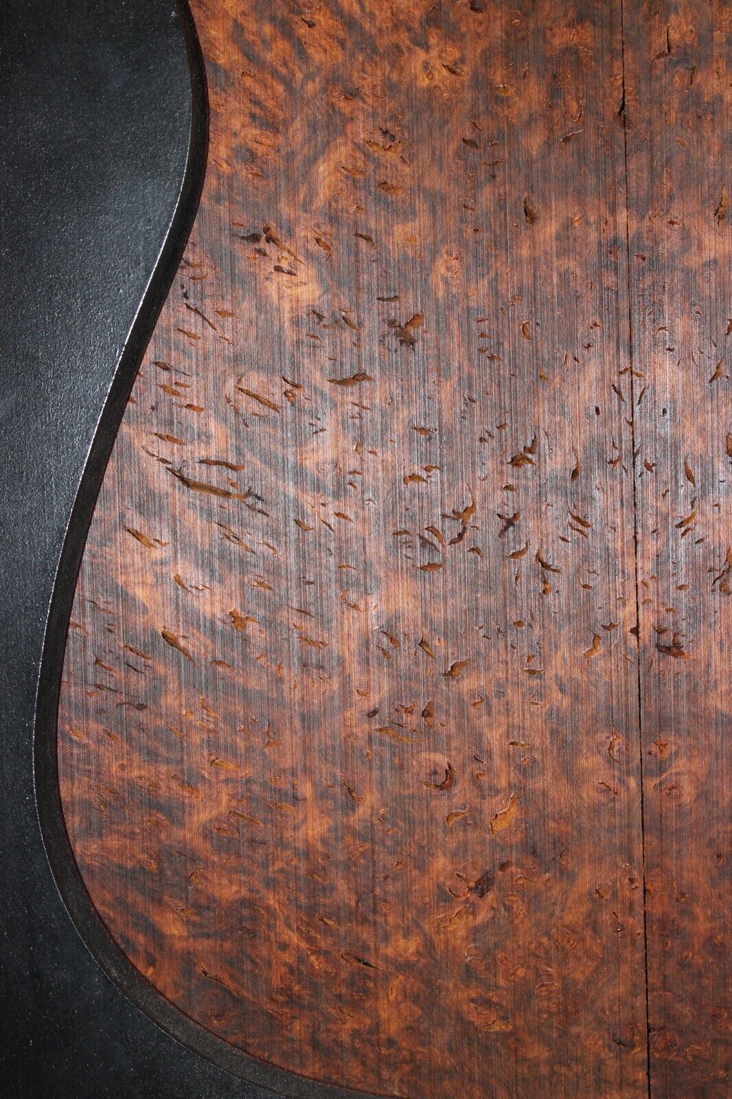 Smoked Scottish oak burl book matched guitar top. Personal stash piece.