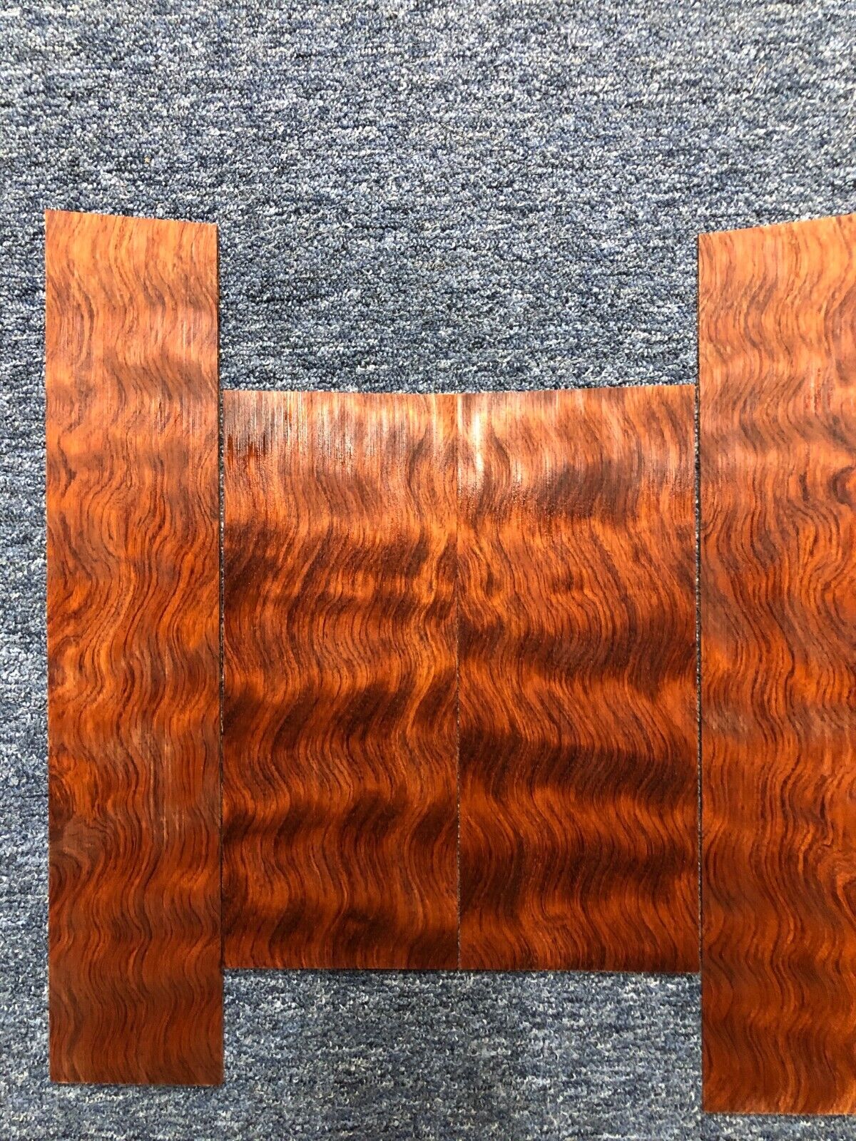 Figured bubinga ukulele back and side set.