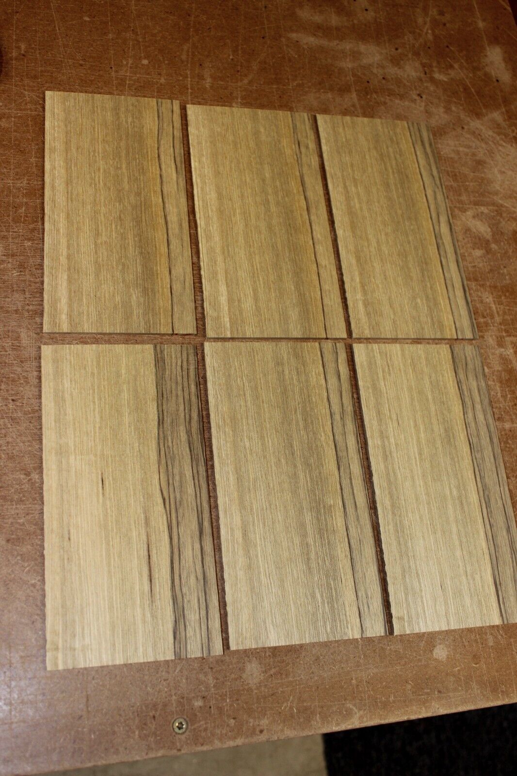 Quarter sawn white limba, korina headstock / peg head veneer. Sold individually