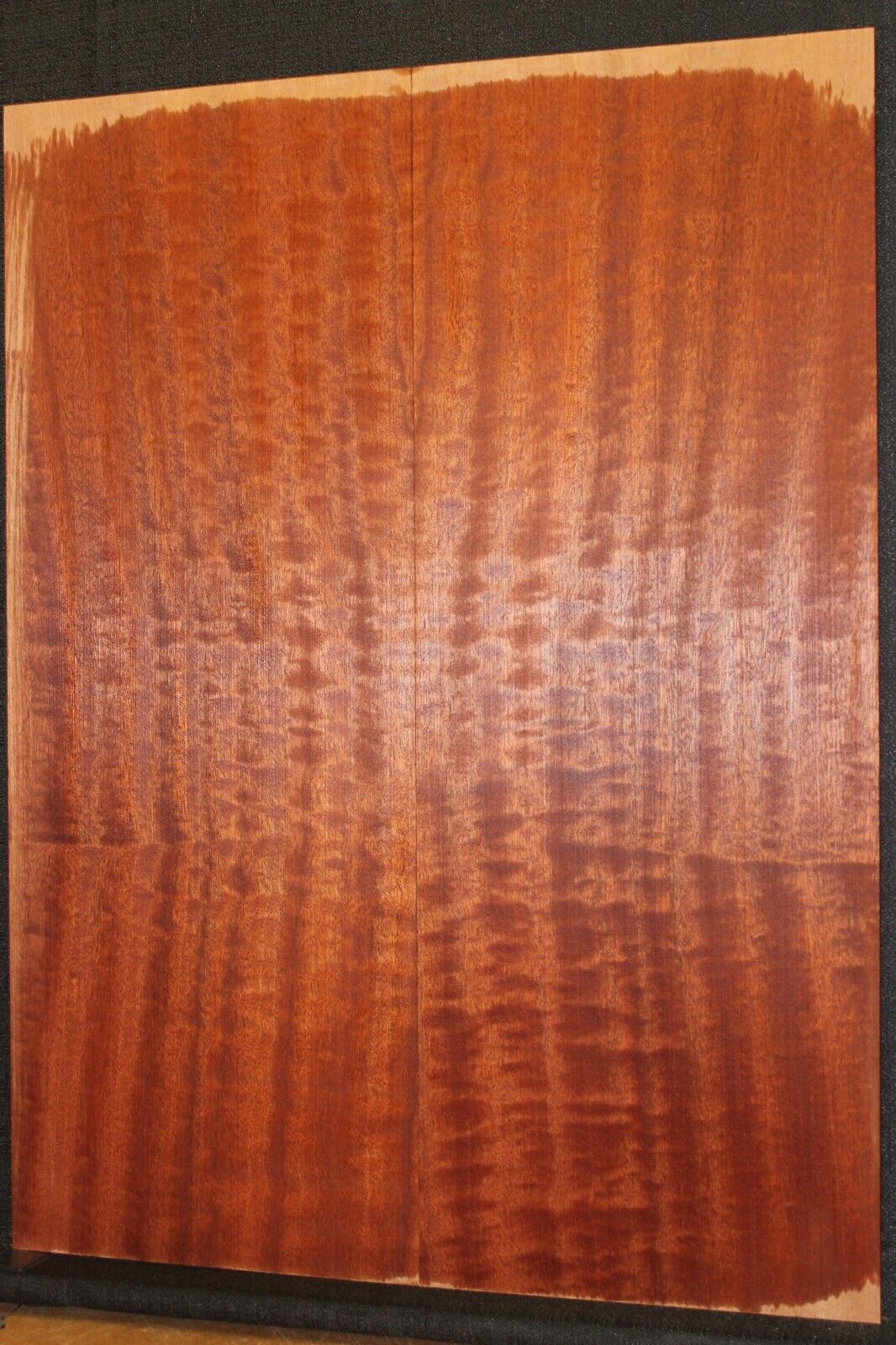 Figured sapele guitar bookmatched drop top.
