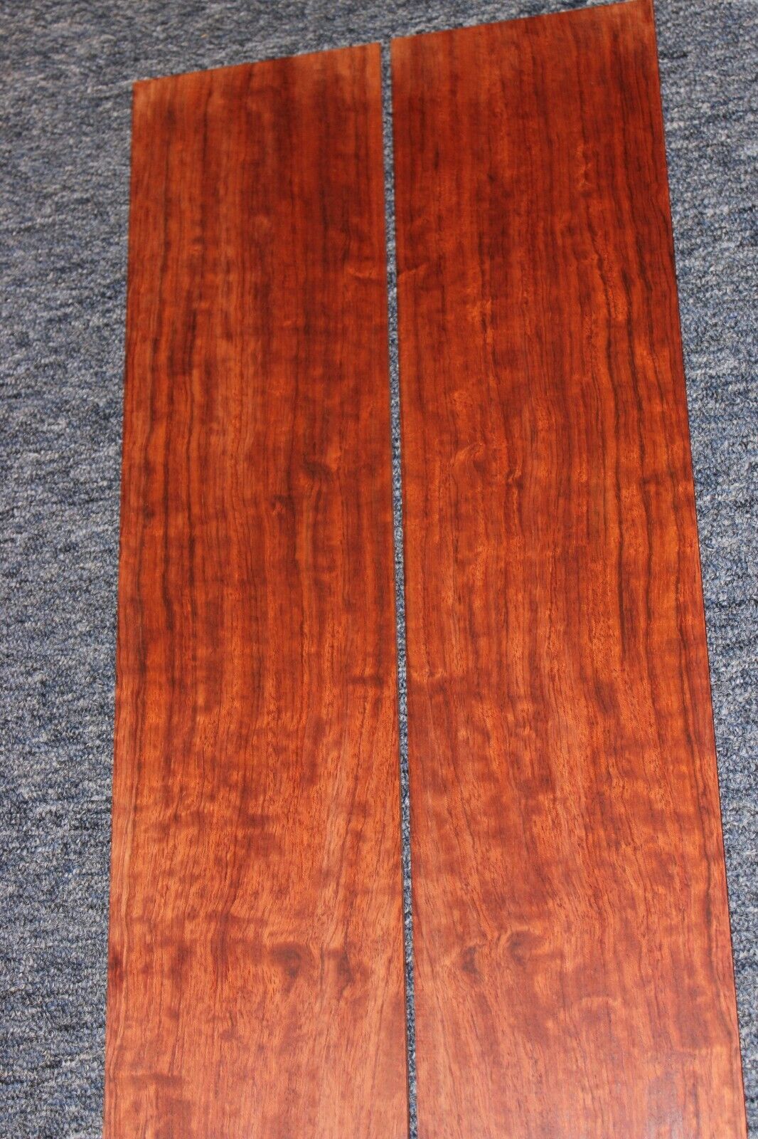 Figured bubinga dreadnought acoustic guitar back & side set. Fantastic color.