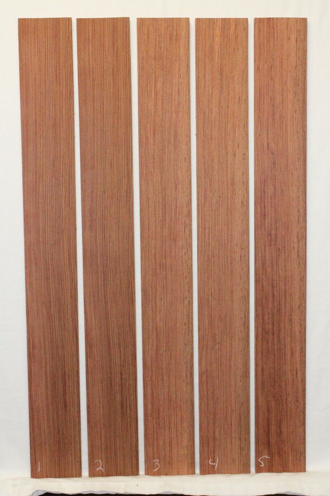 Bubinga bass fingerboard blank figured. 5 string bass size.