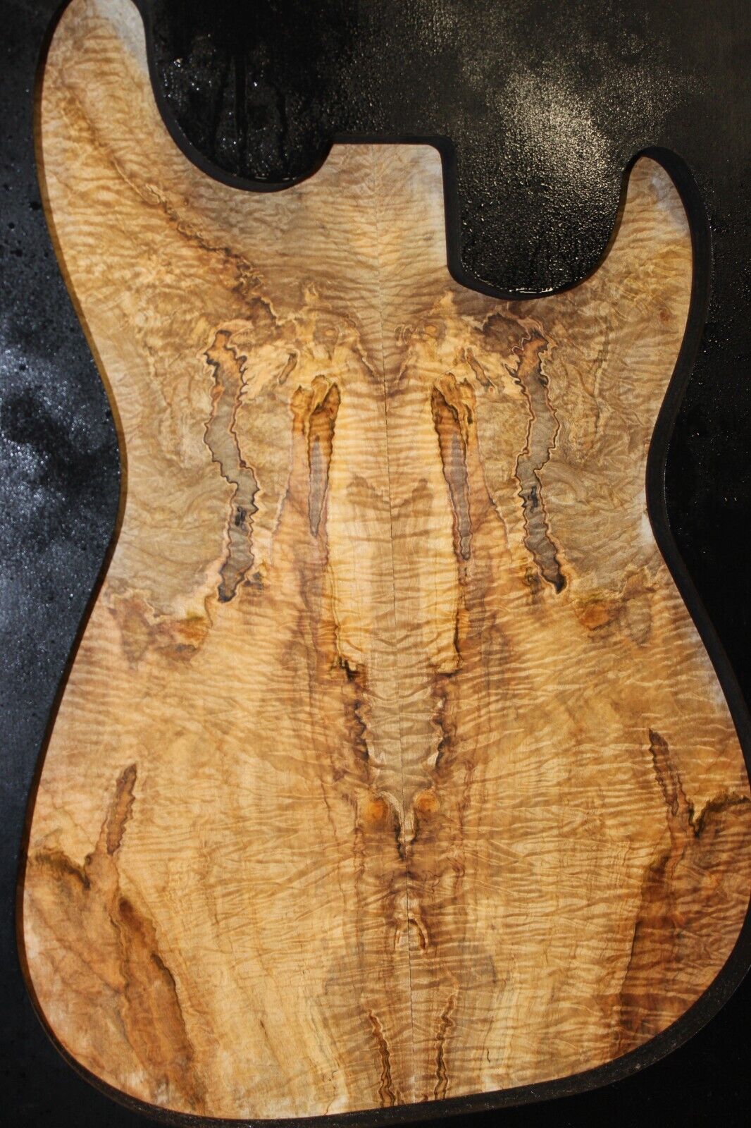 Figured ambrosia maple book matched guitar top. Stunning set