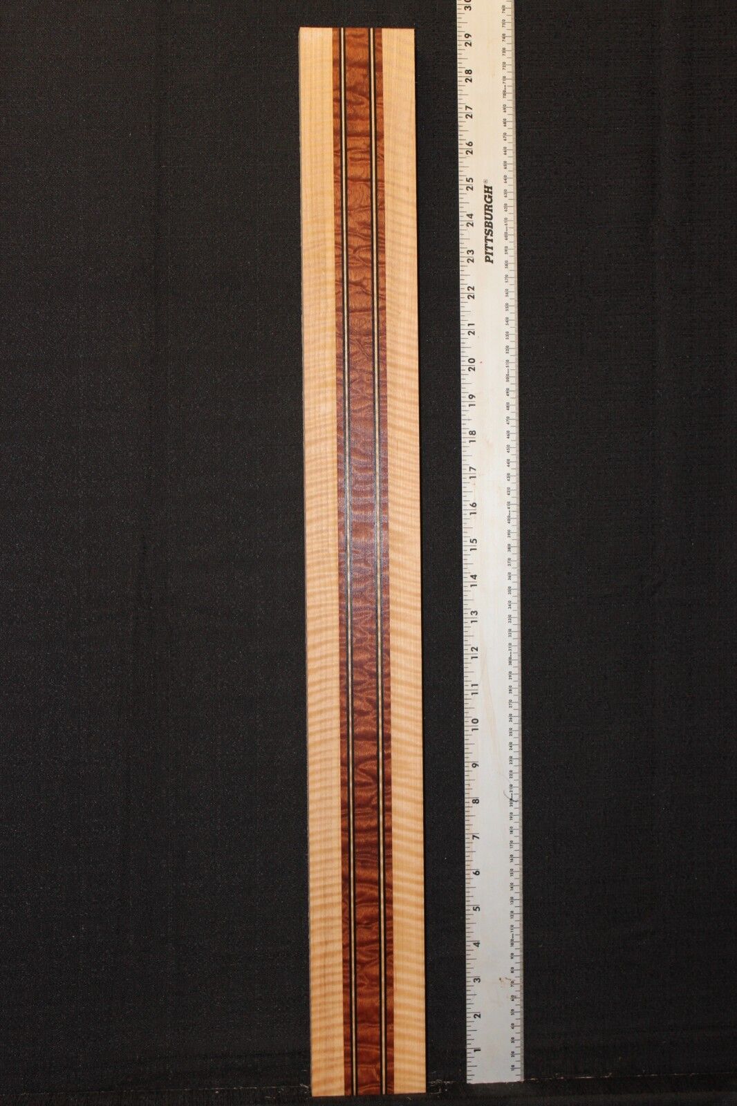 Quilted sapele, flame maple and wenge laminated guitar neck blank. AMAZING!!!
