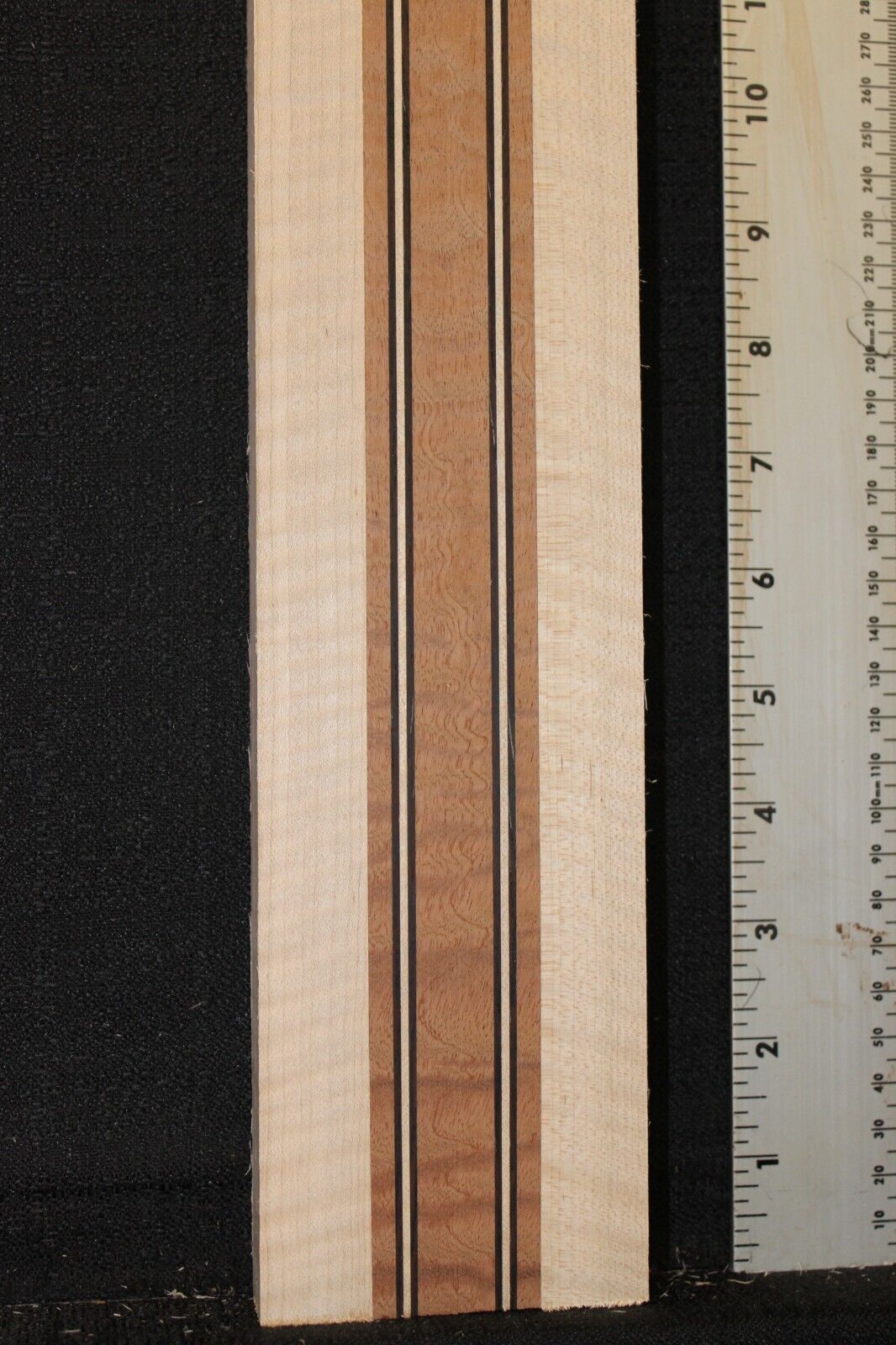 Quilted sapele, flame maple and wenge laminated guitar neck blank. AMAZING!!!