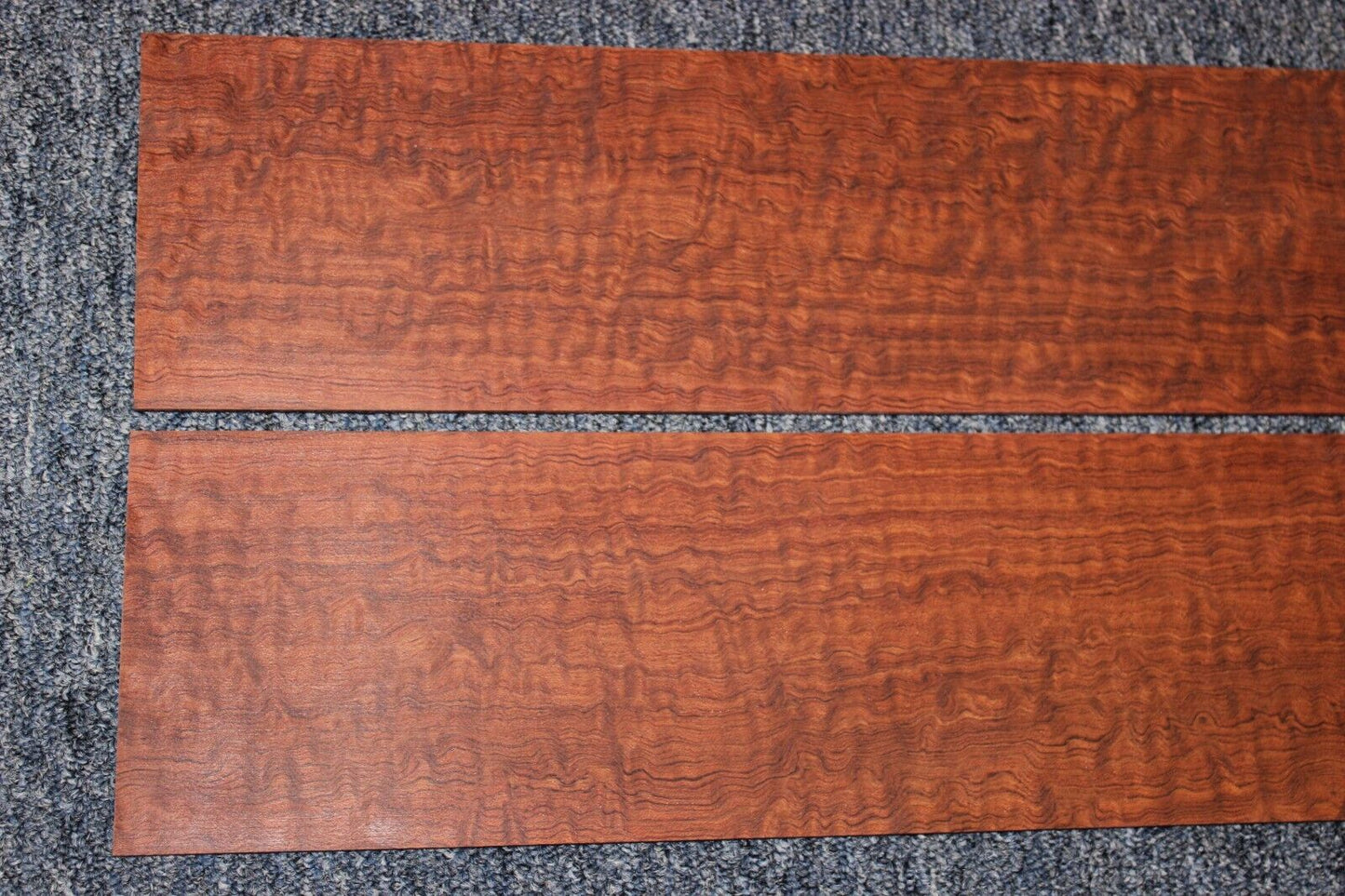 Figured bubinga dreadnought acoustic guitar back & side set.