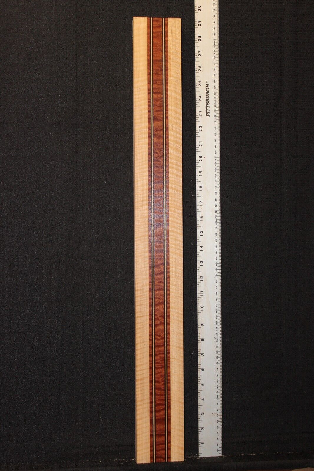 Quilted sapele, flame maple and wenge laminated guitar neck blank. AMAZING!!!