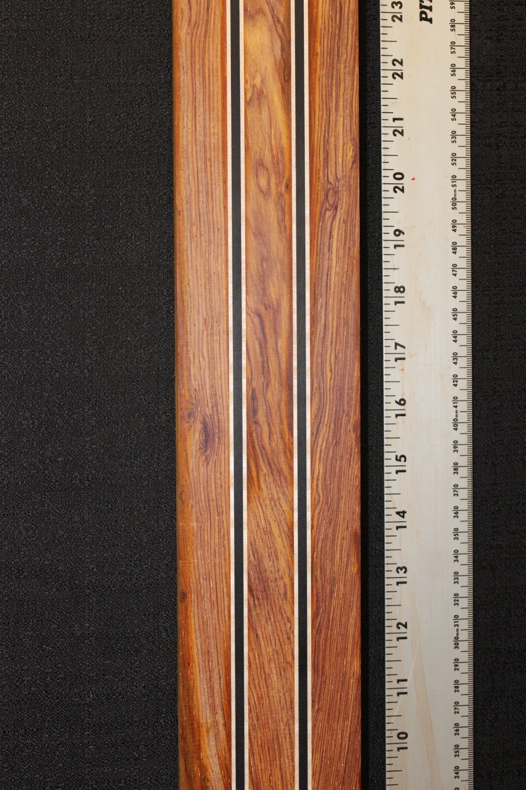 Cocobolo, flame maple and ebony laminated guitar neck blank. WOW!!!