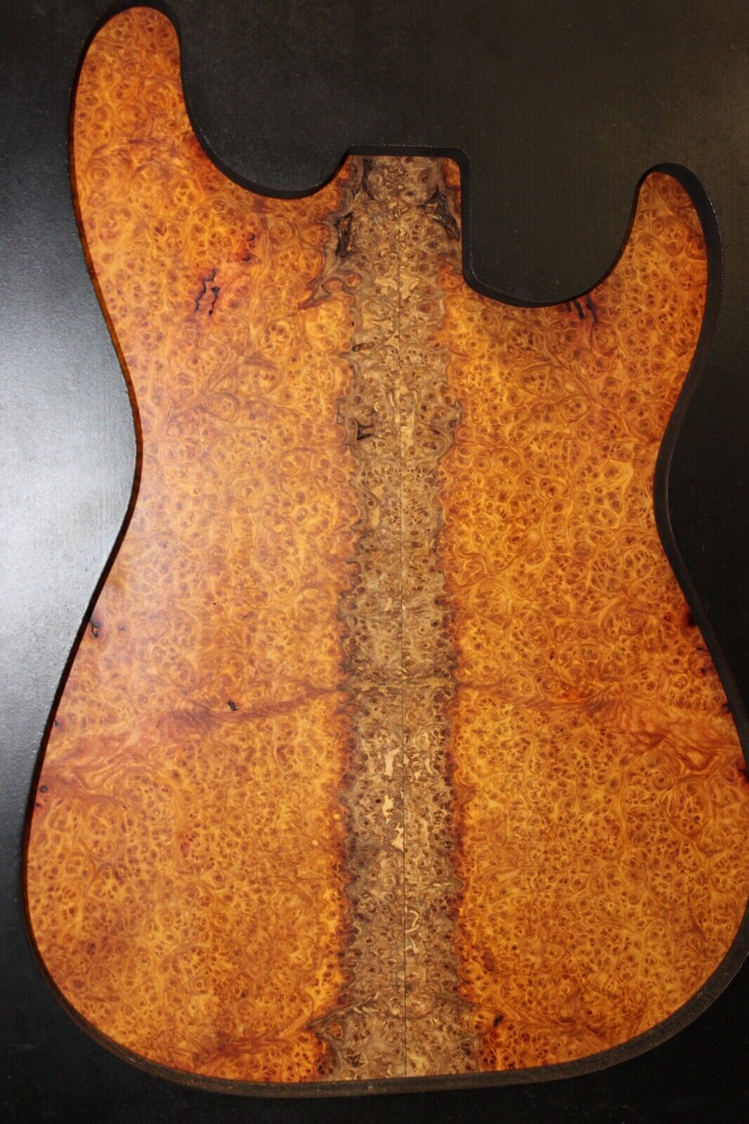 Amboyna burl book matched guitar top. Personal stash, stunning set.