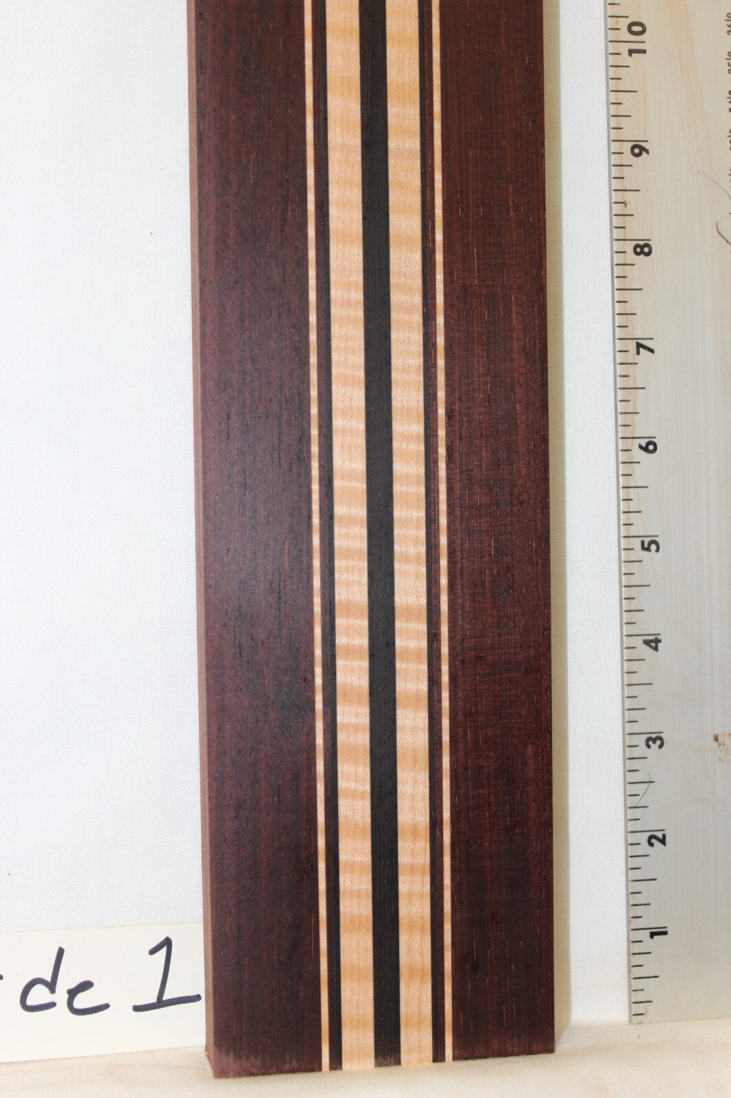 Madagascar rosewood, flame maple and wenge laminated guitar neck blank. WOW!!!