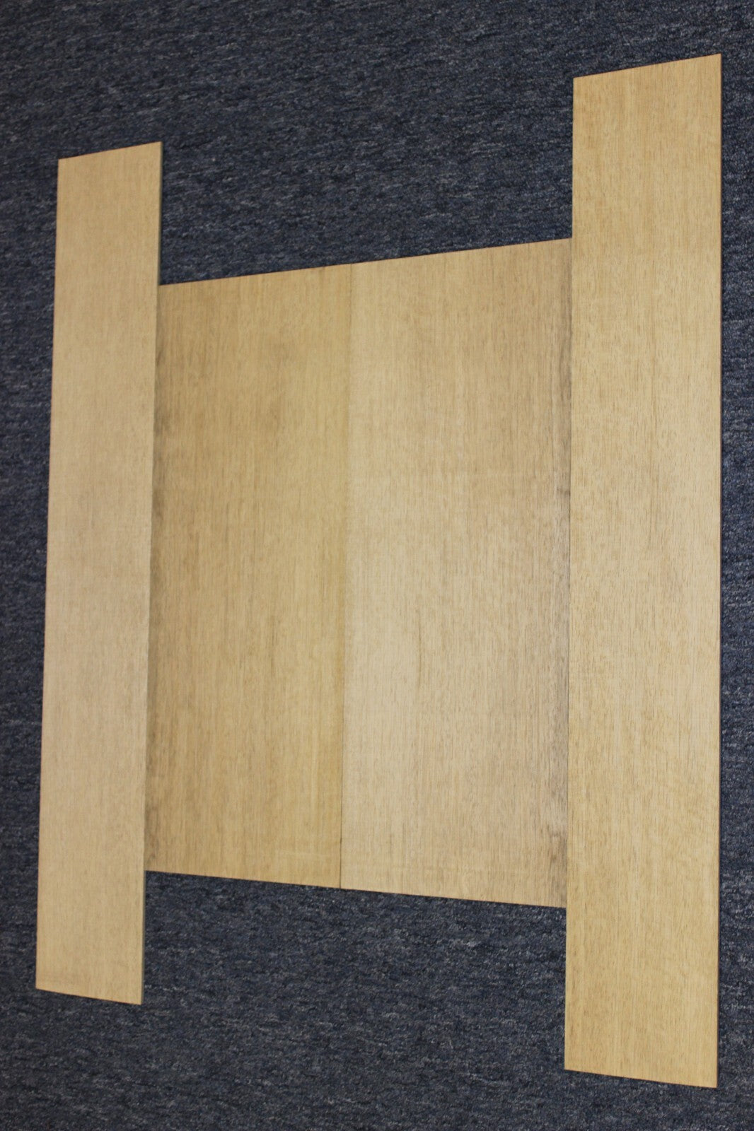 Quarter sawn white limba / korina acoustic back and side set. Dread size