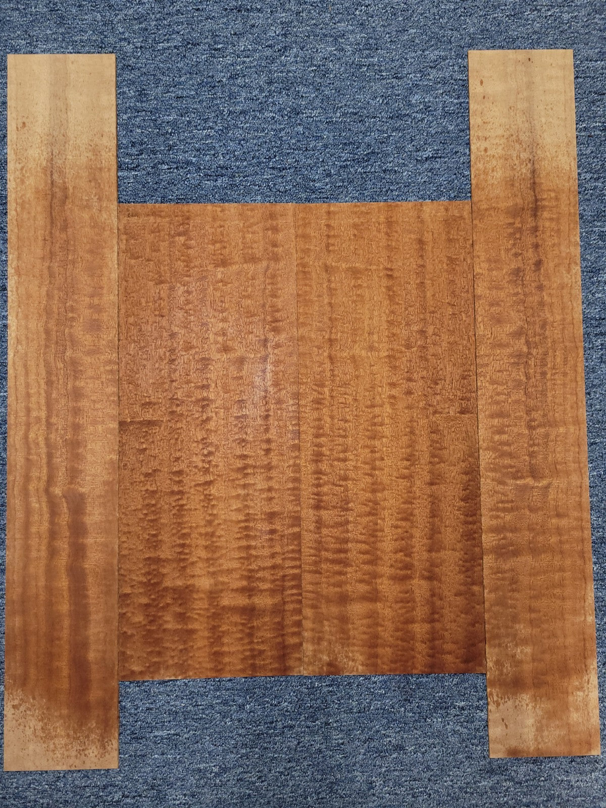 Figured sapele mahogany dreadnought back and side set.