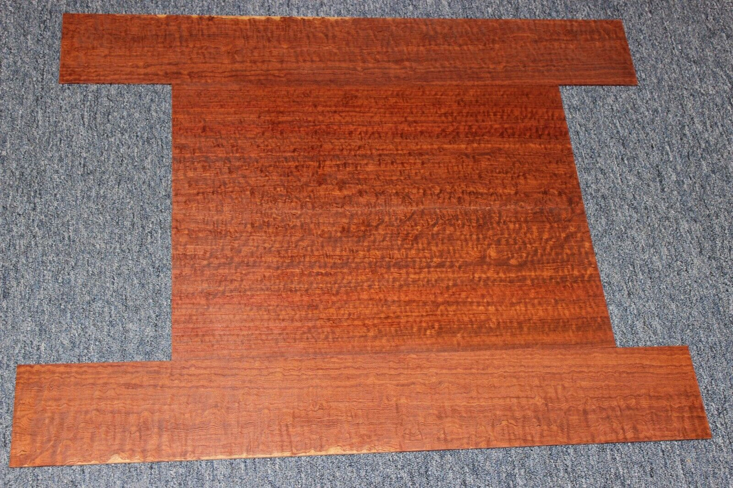 Figured bubinga dreadnought acoustic guitar back & side set.