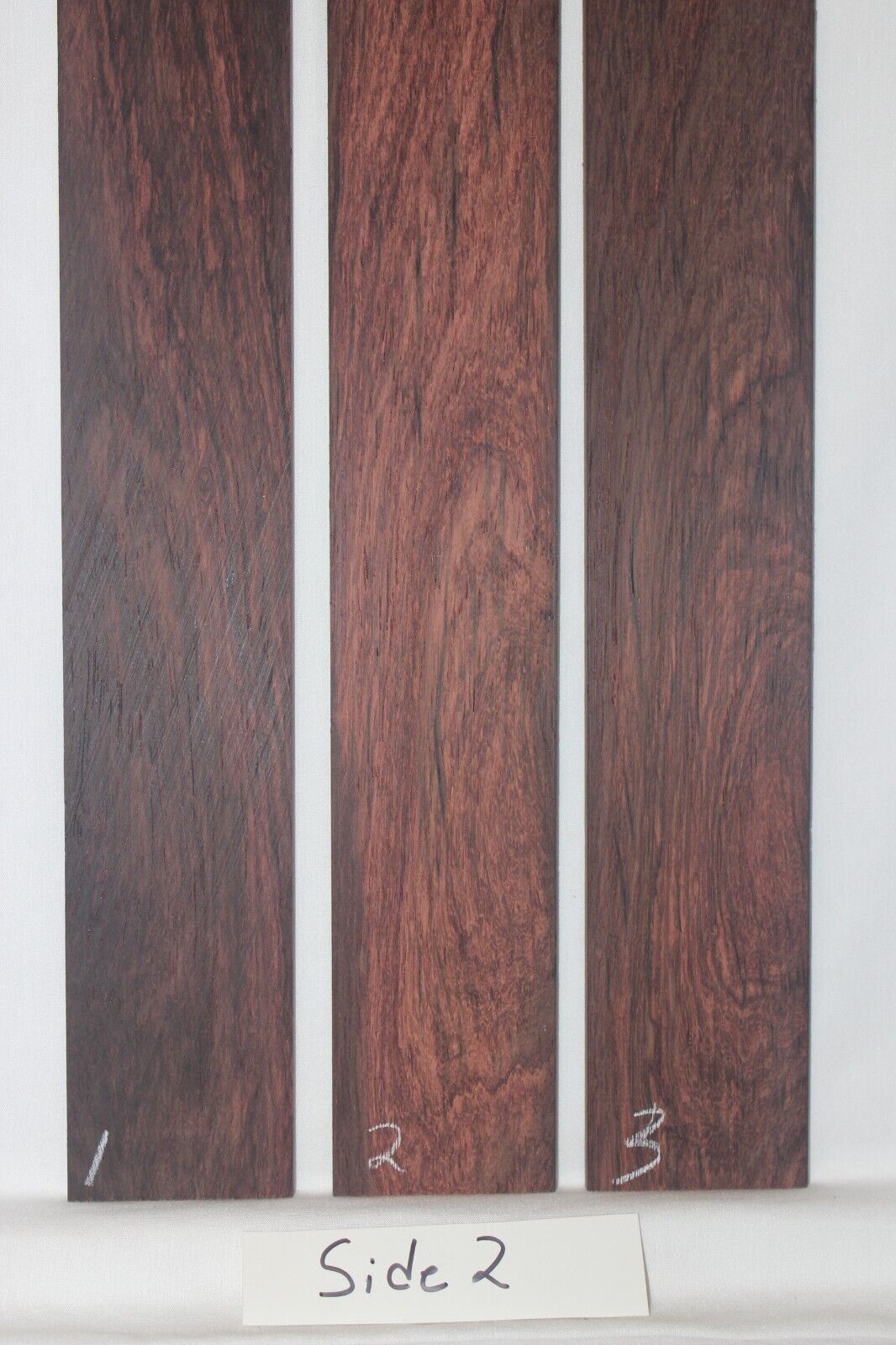 Madagascar rosewood guitar fingerboard blank. Wild color and grain.