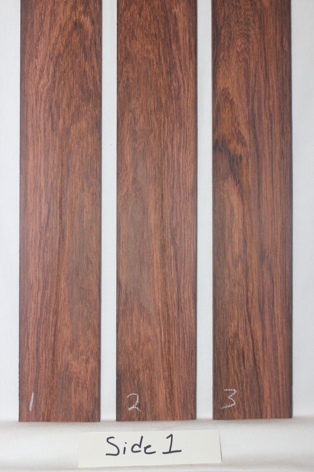 Madagascar rosewood guitar fingerboard blank. Wild color and grain.