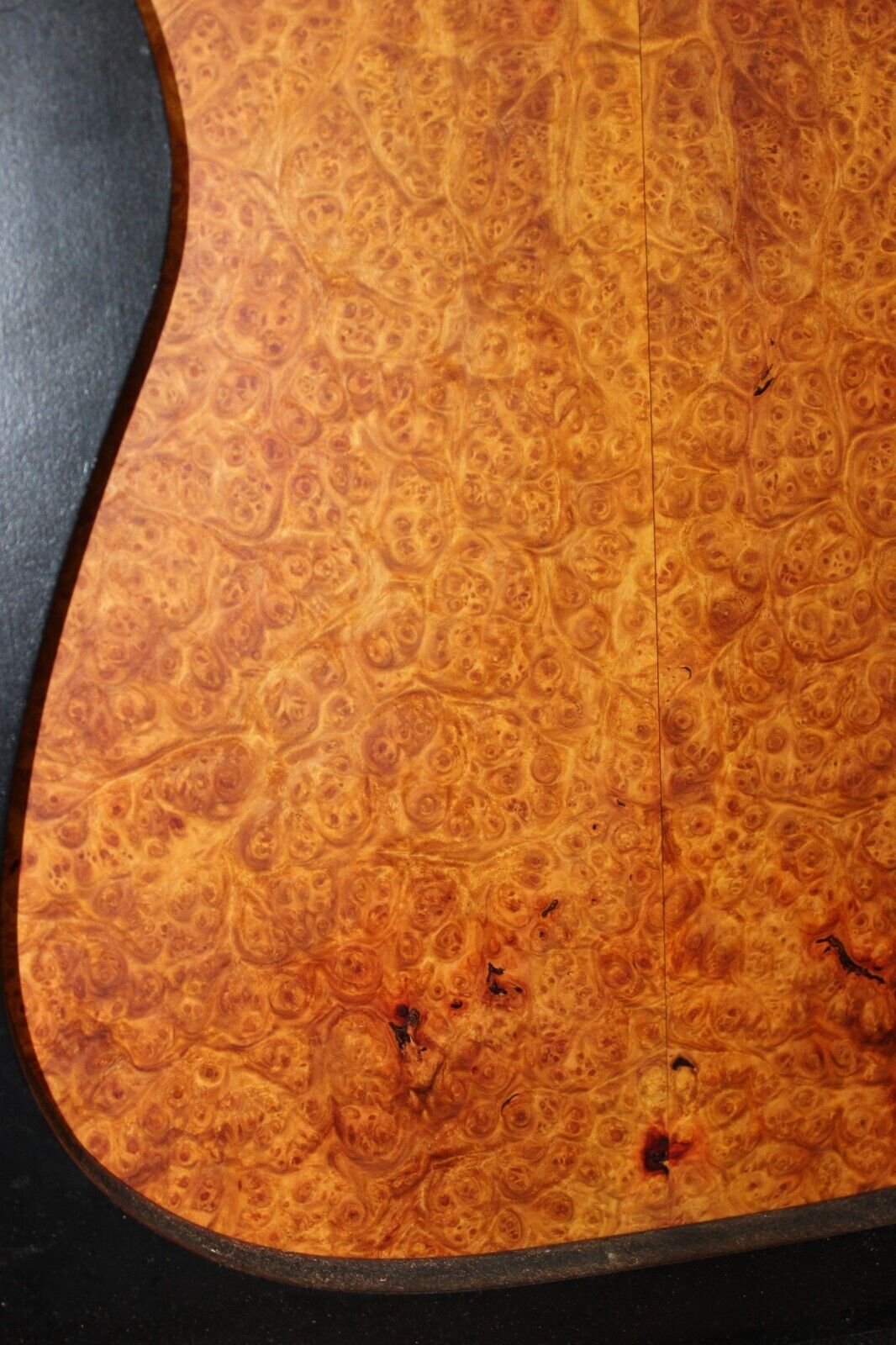 Amboyna burl book matched guitar top. Personal stash, stunning set.