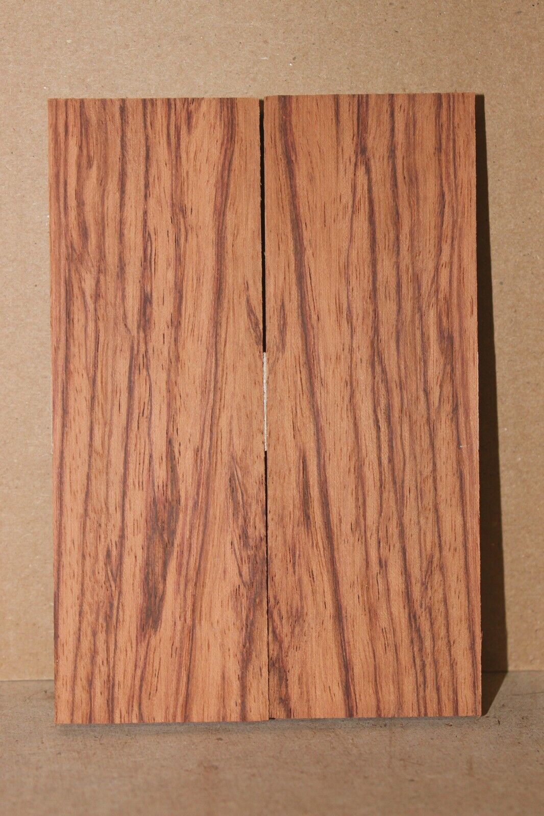 Bubinga knife scale, gun grip. 6 X 2 X 7/16"