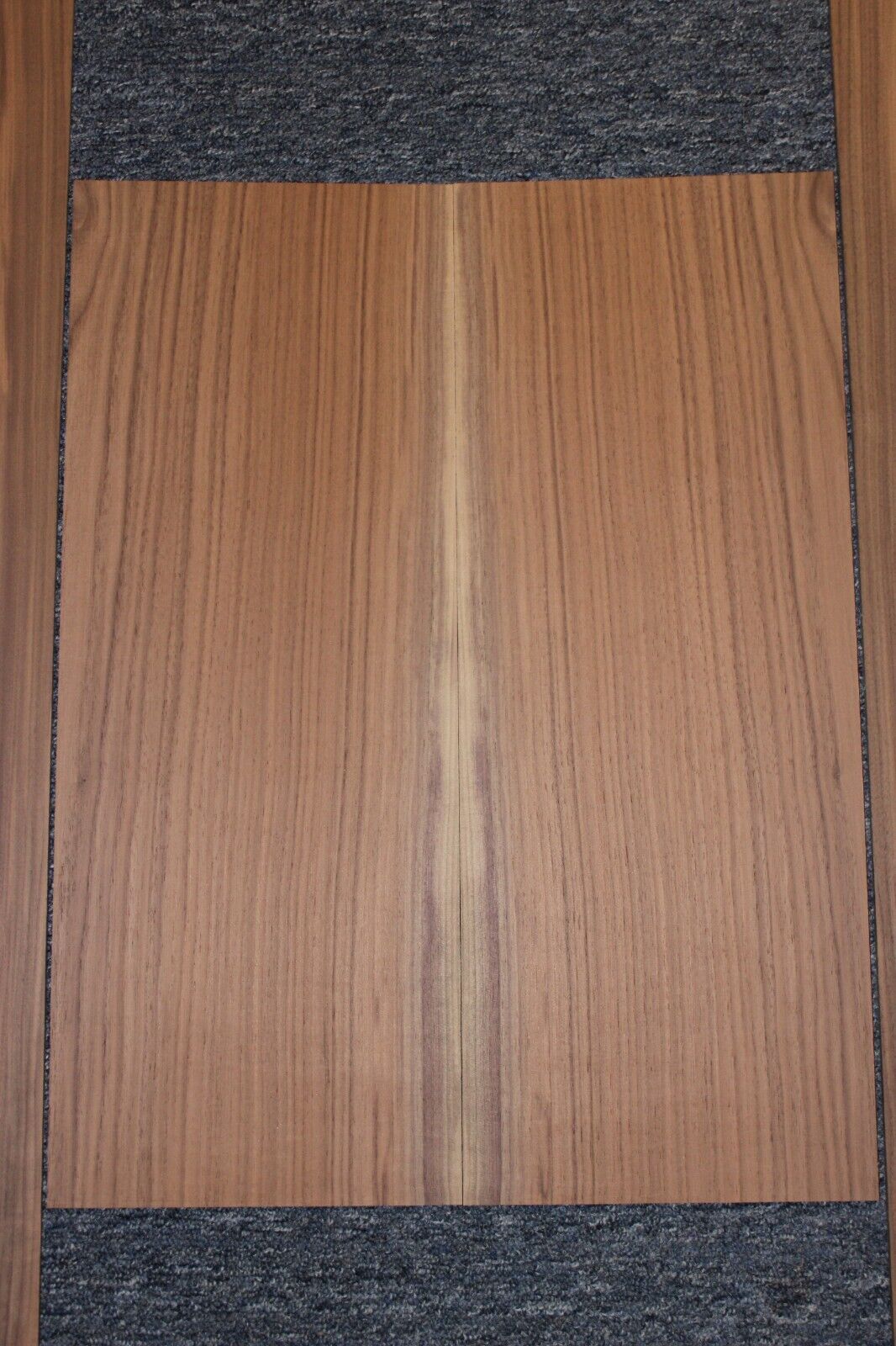 Black walnut dreadnought size guitar back and side set.