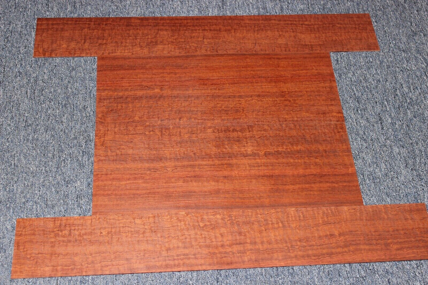 Figured bubinga dreadnought acoustic guitar back & side set.