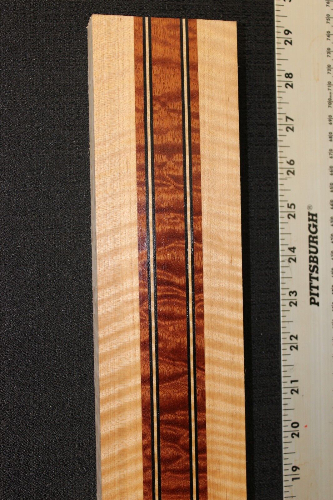 Quilted sapele, flame maple and wenge laminated guitar neck blank. AMAZING!!!