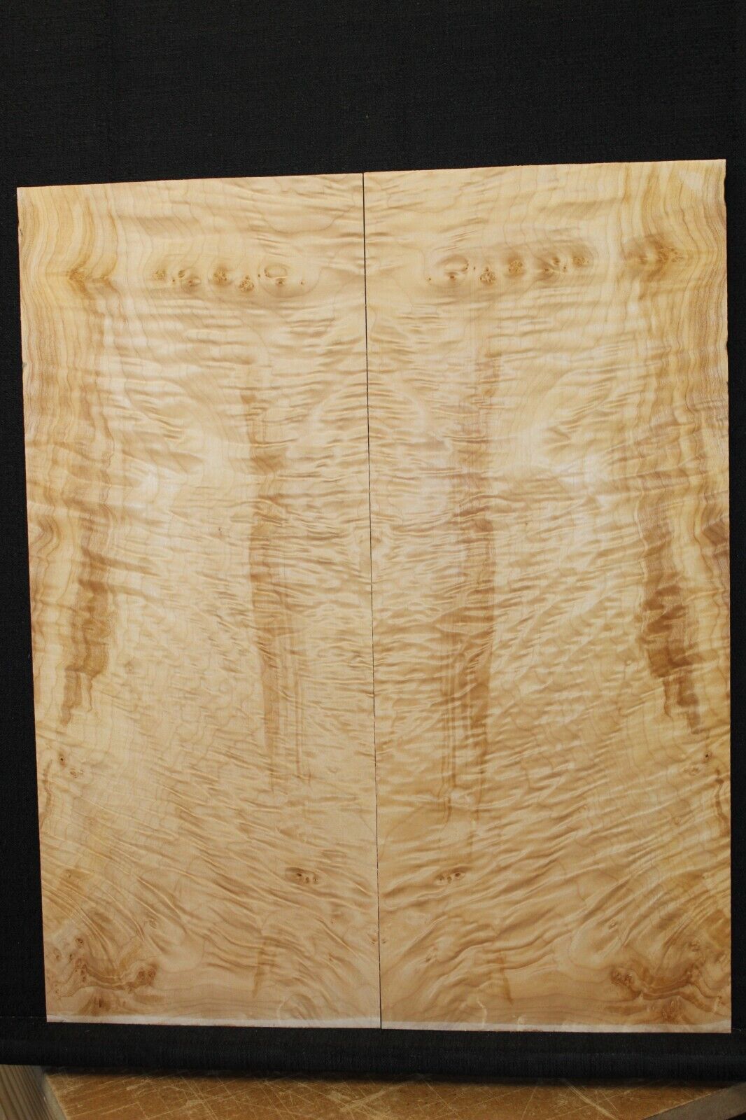 Quilted maple guitar drop top. Nice figure/with minor flaws.