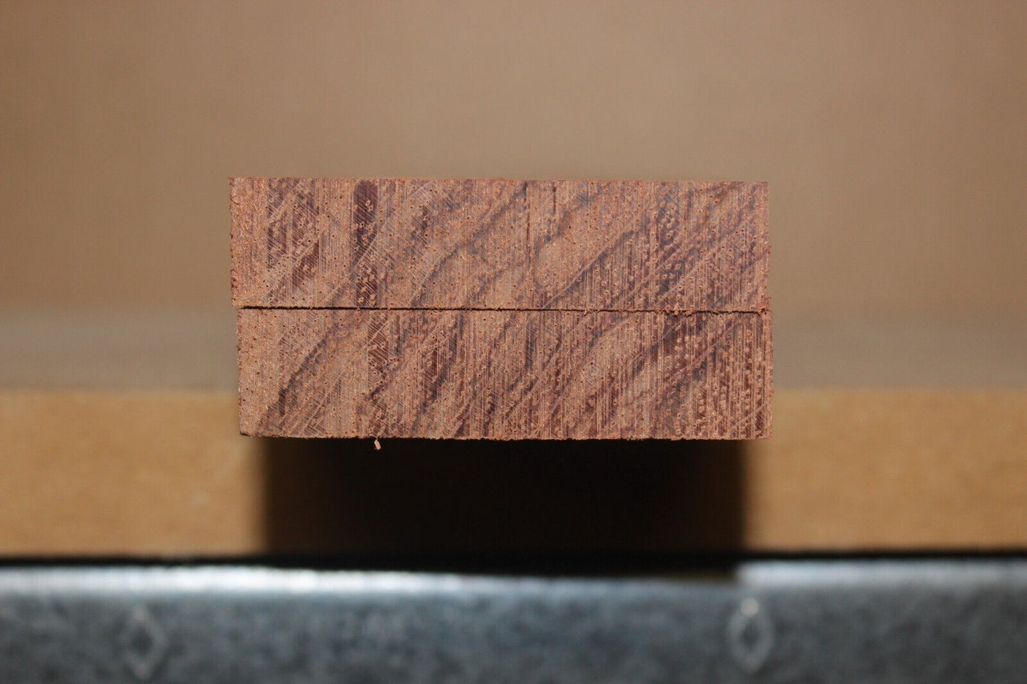 Bubinga knife scale, gun grip. 6 X 2 X 7/16"