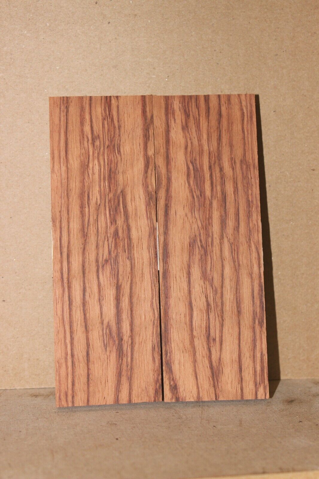 Bubinga knife scale, gun grip. 6 X 2 X 7/16"