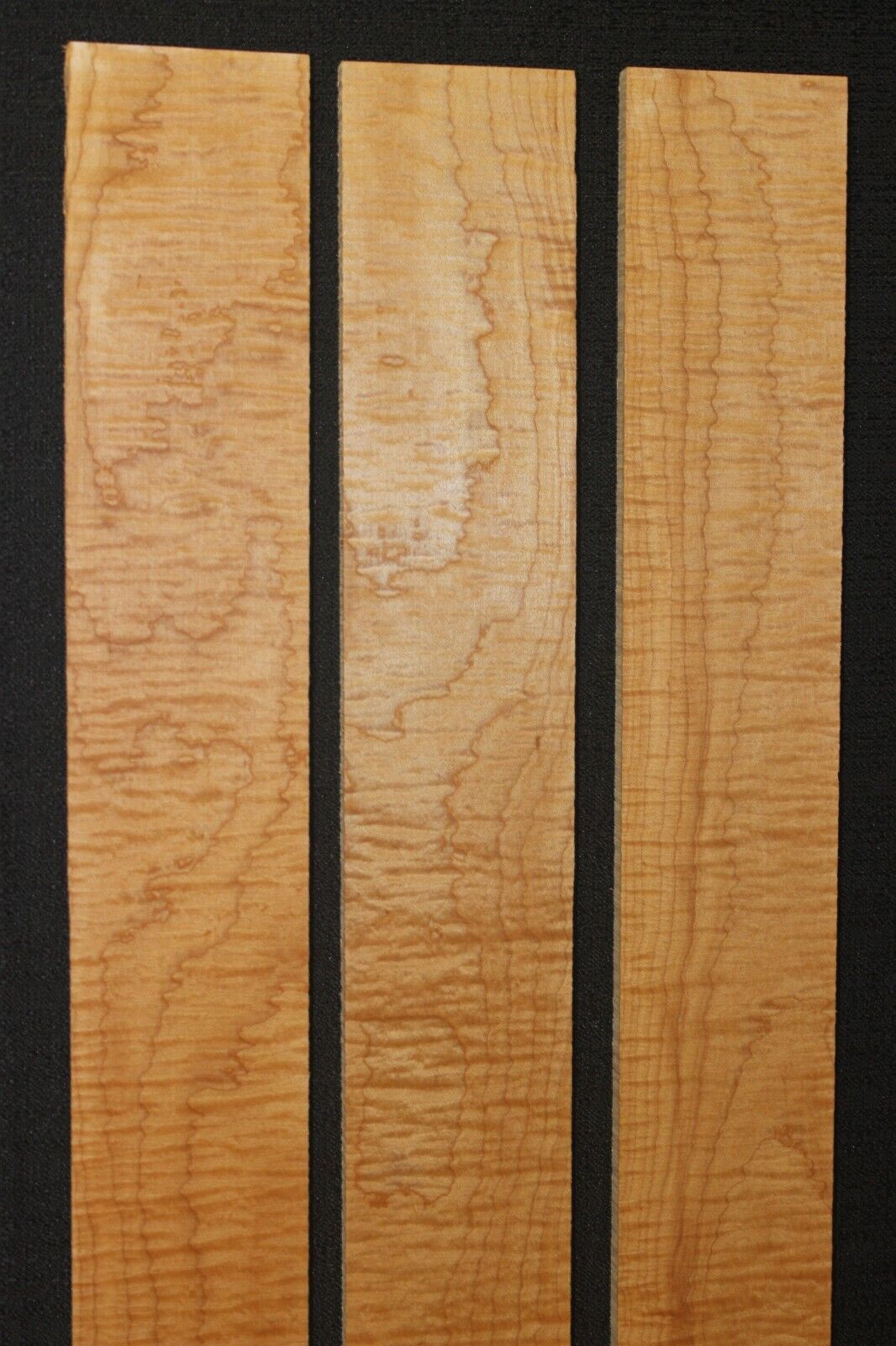 5A Curly hard maple guitar fingerboard blanks, sold individually.