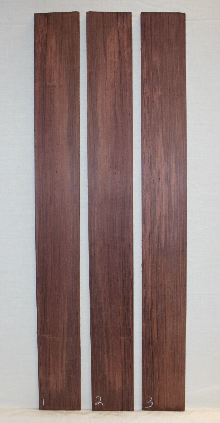 Madagascar rosewood bass fingerboard blank. Quarter sawn, sold individually