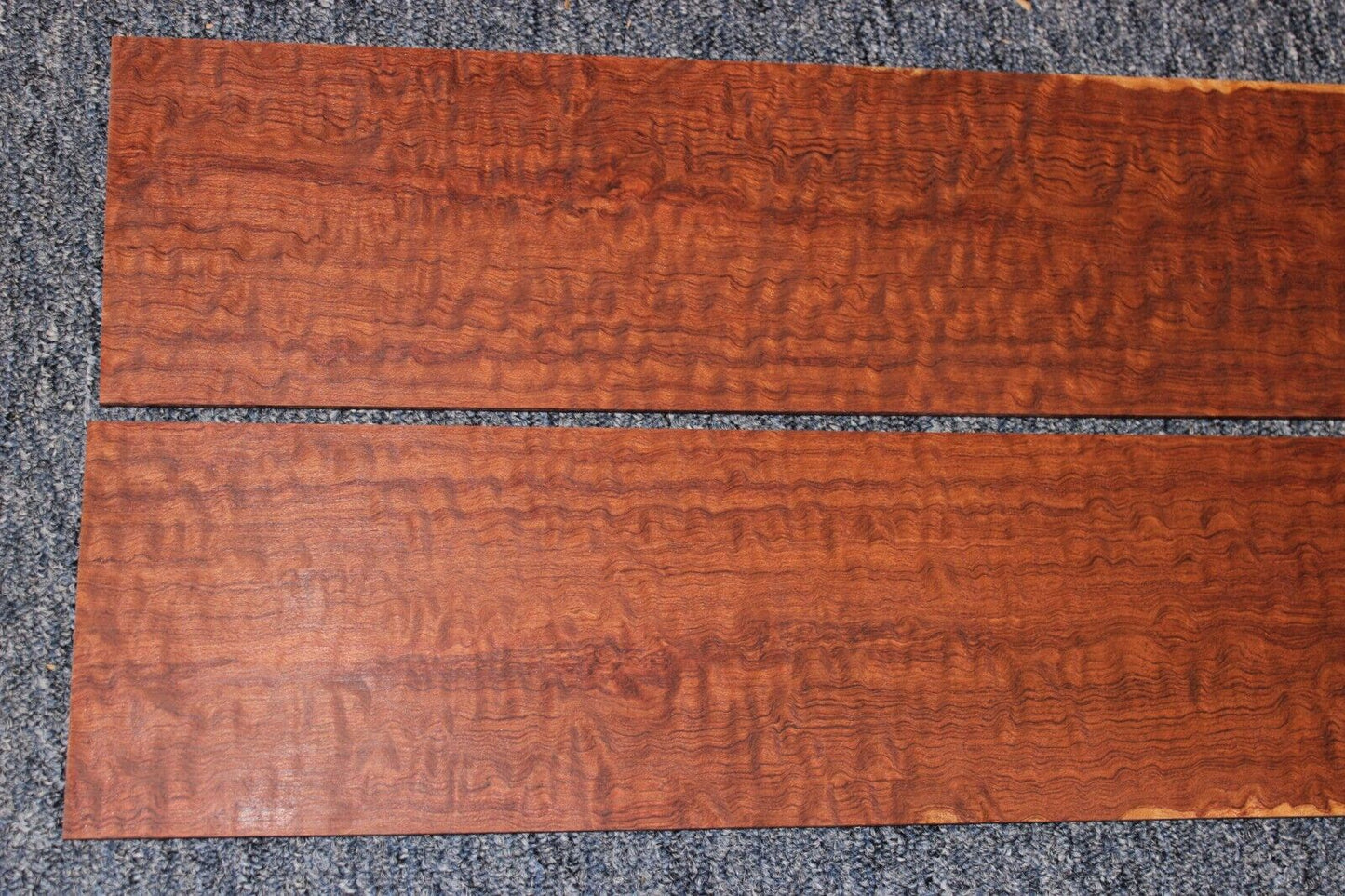 Figured bubinga dreadnought acoustic guitar back & side set.