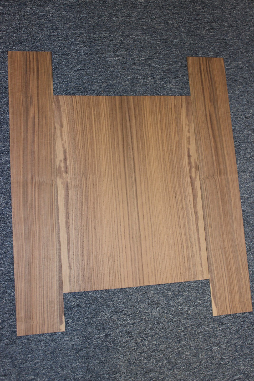 Second grade black walnut dreadnought size guitar back and side set.